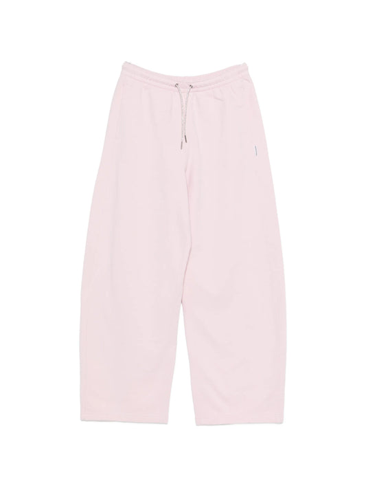 rhinestone-drawstring track pants