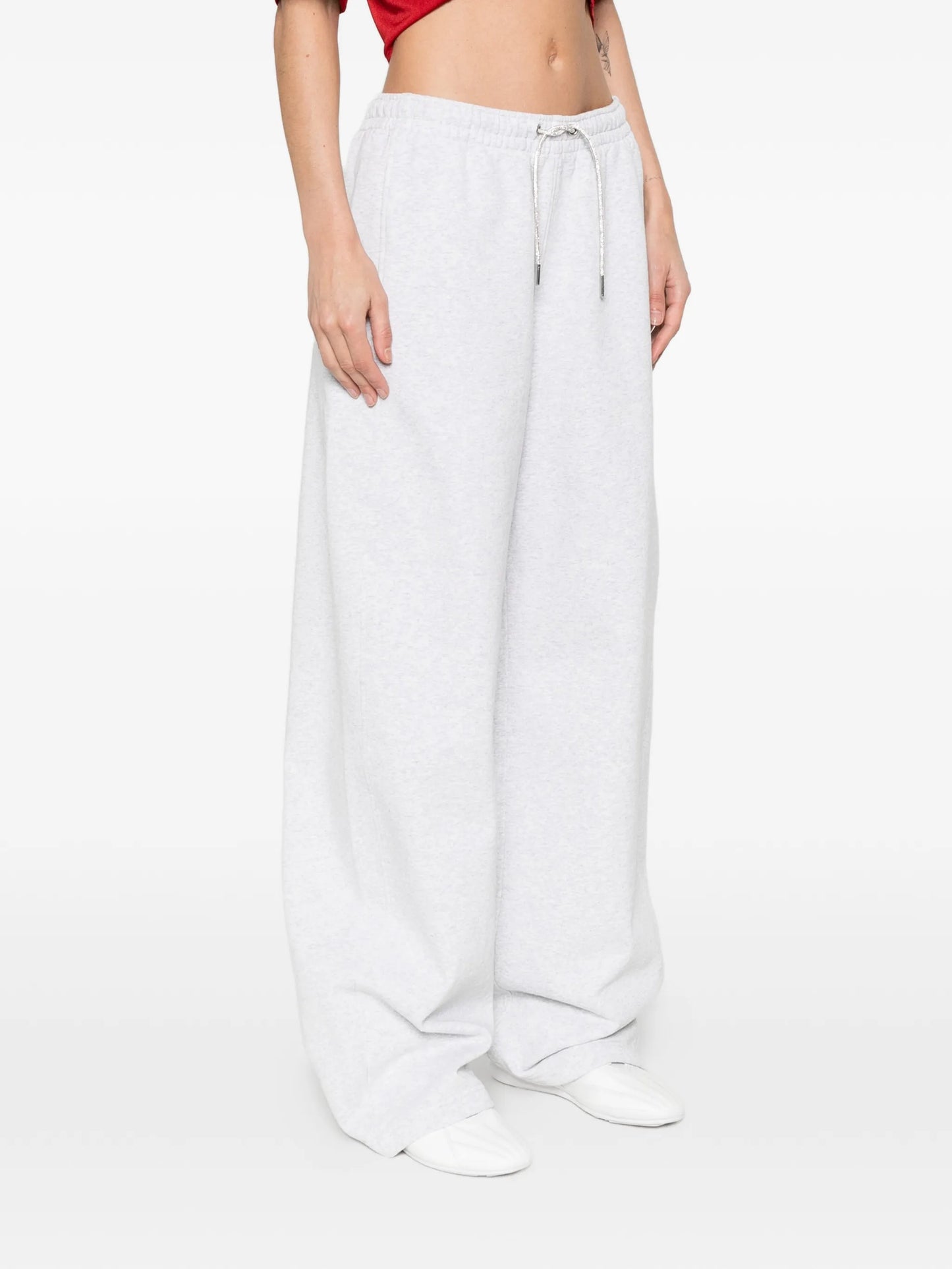 rhinestone-detailed track pants
