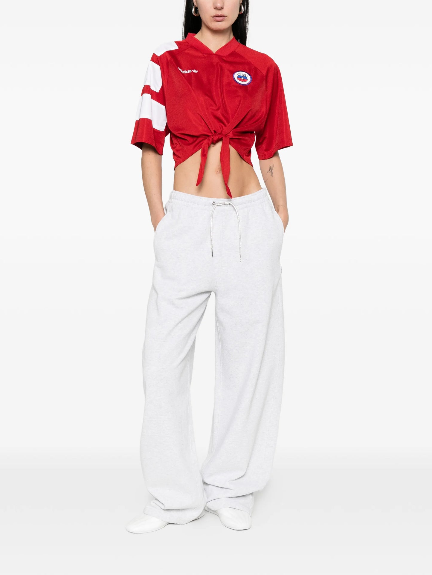 crystal drawcord mid-rise sweatpants