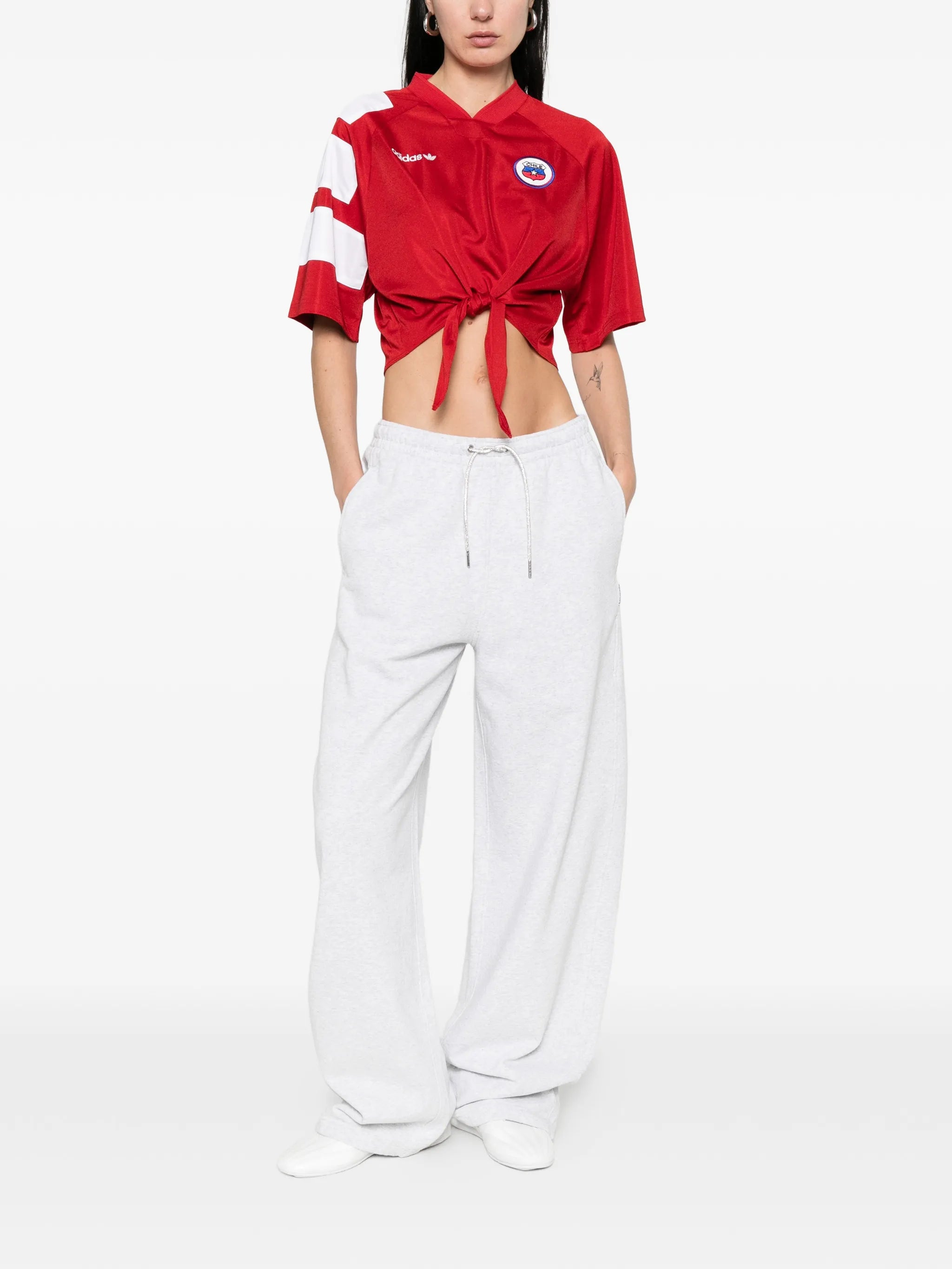 rhinestone-detailed track pants