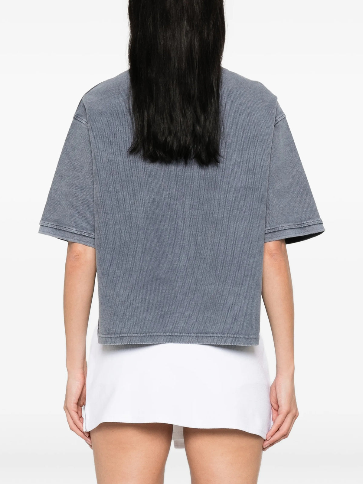 cropped oversized polo shirt