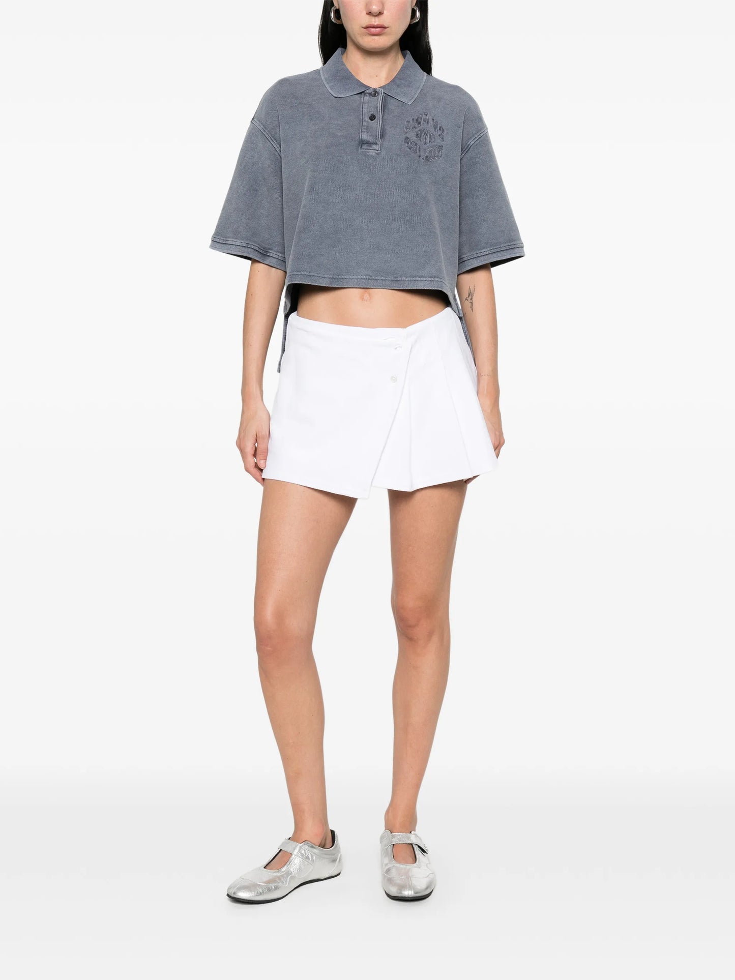 high-low polo top