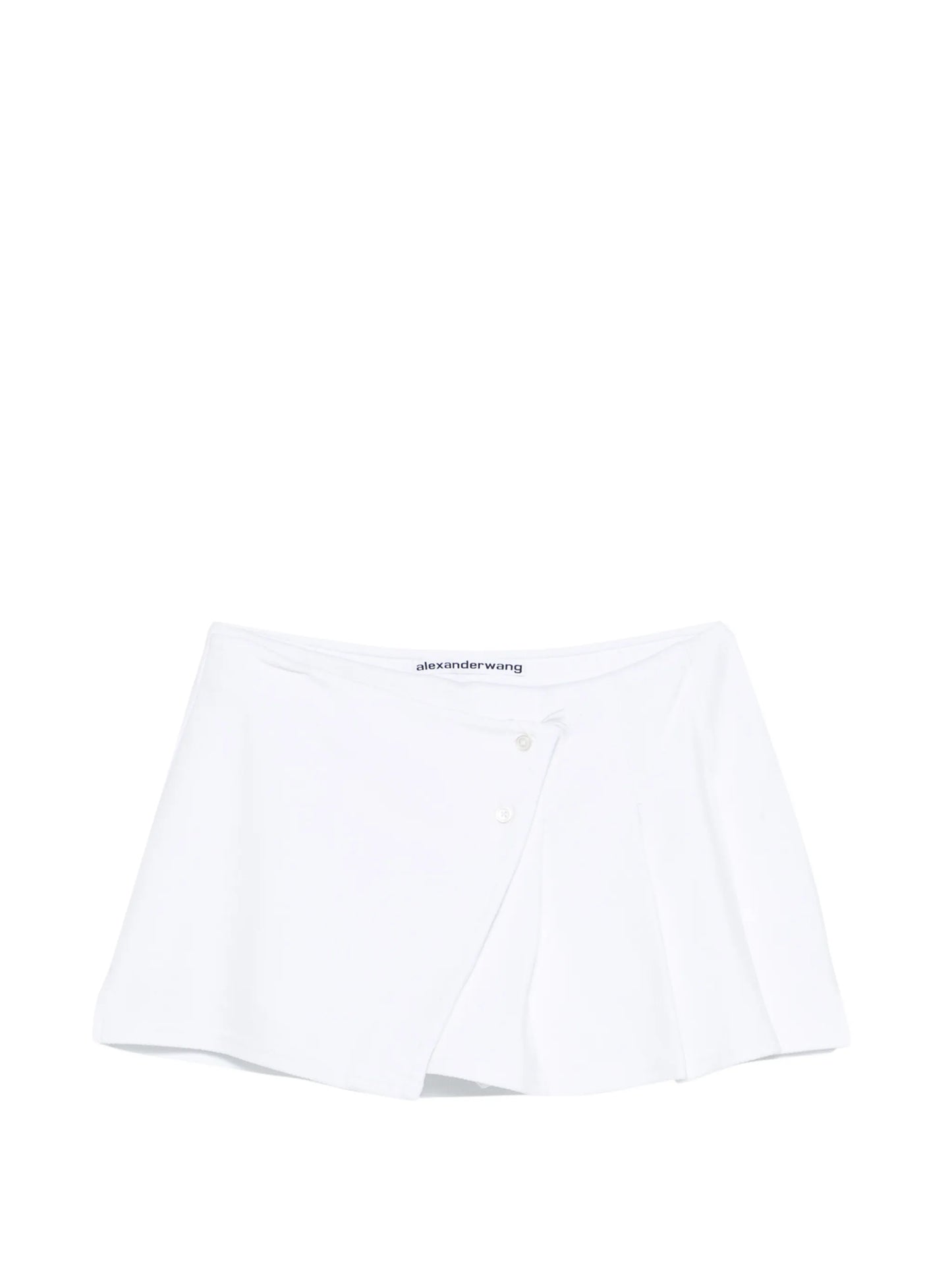 pleated wrap mini skirt