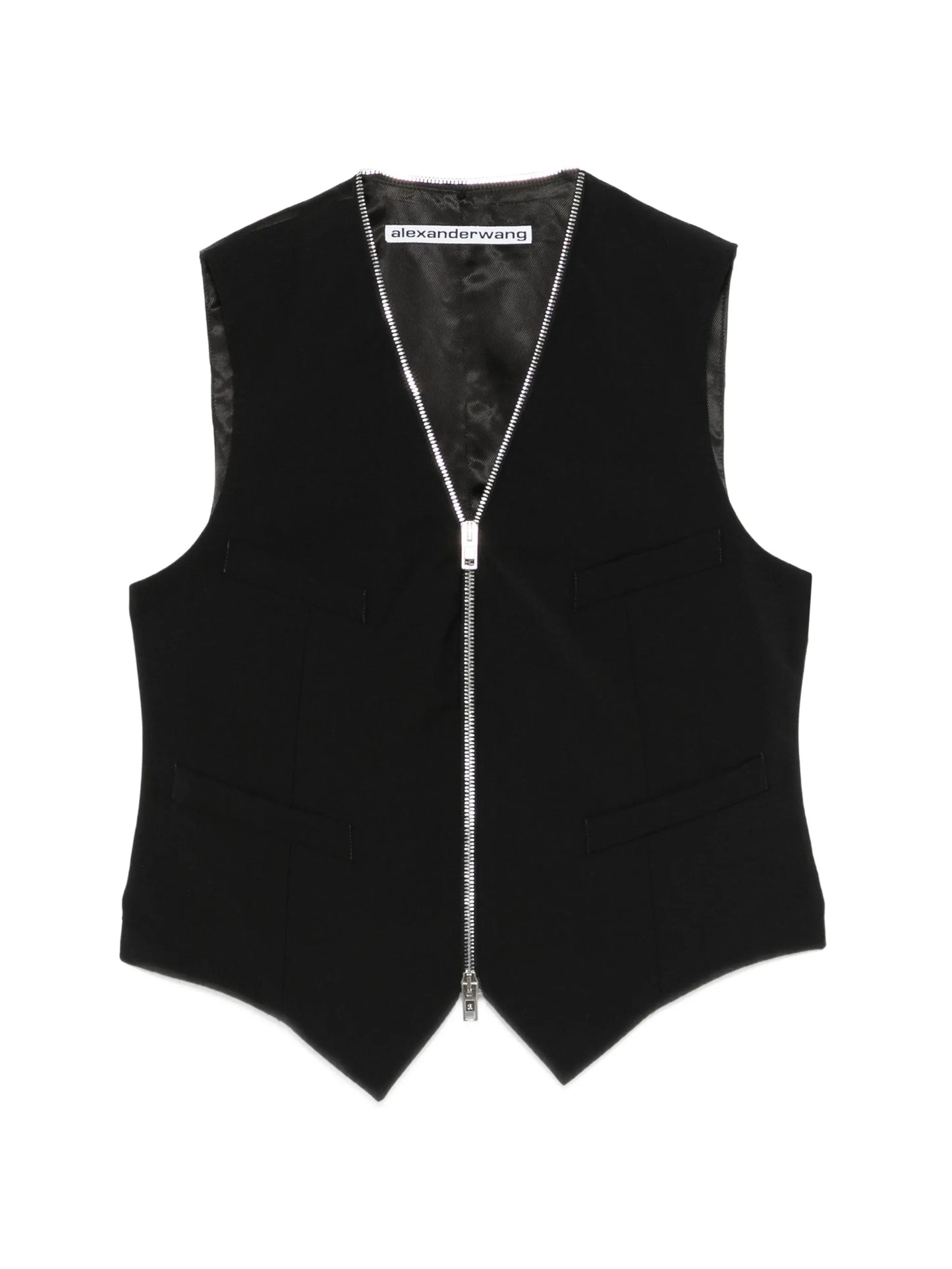 zipper tailored vest
