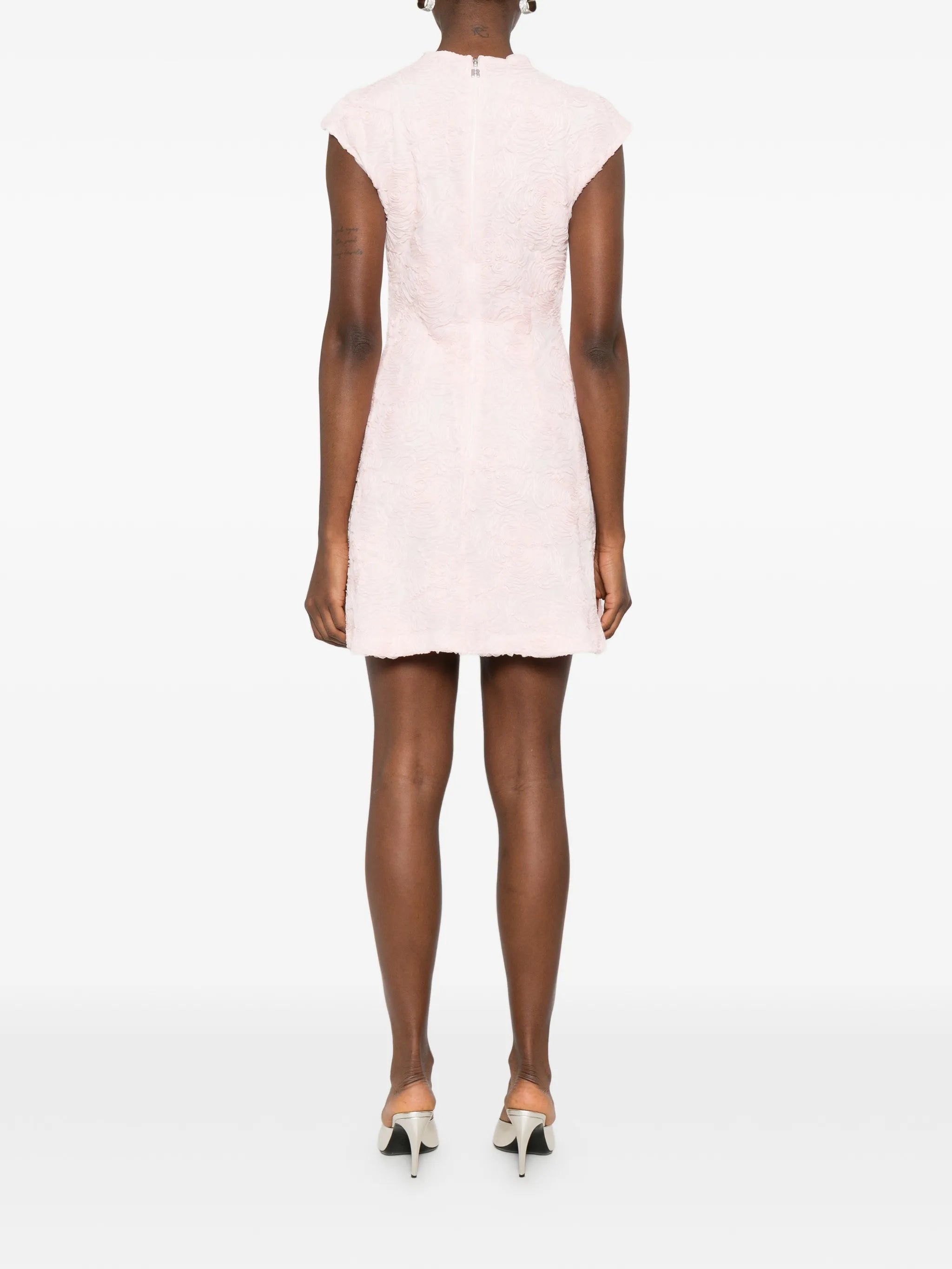 floral-motif mini dress