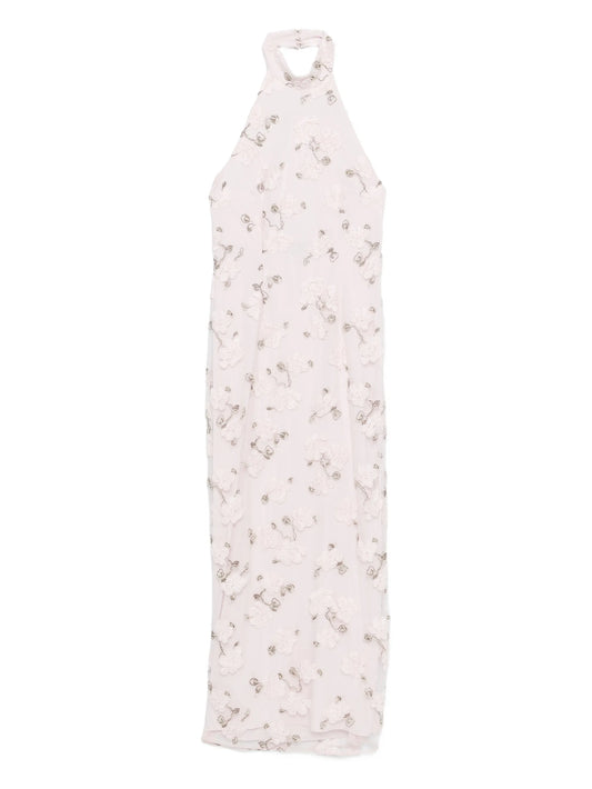 halter-neck maxi dress