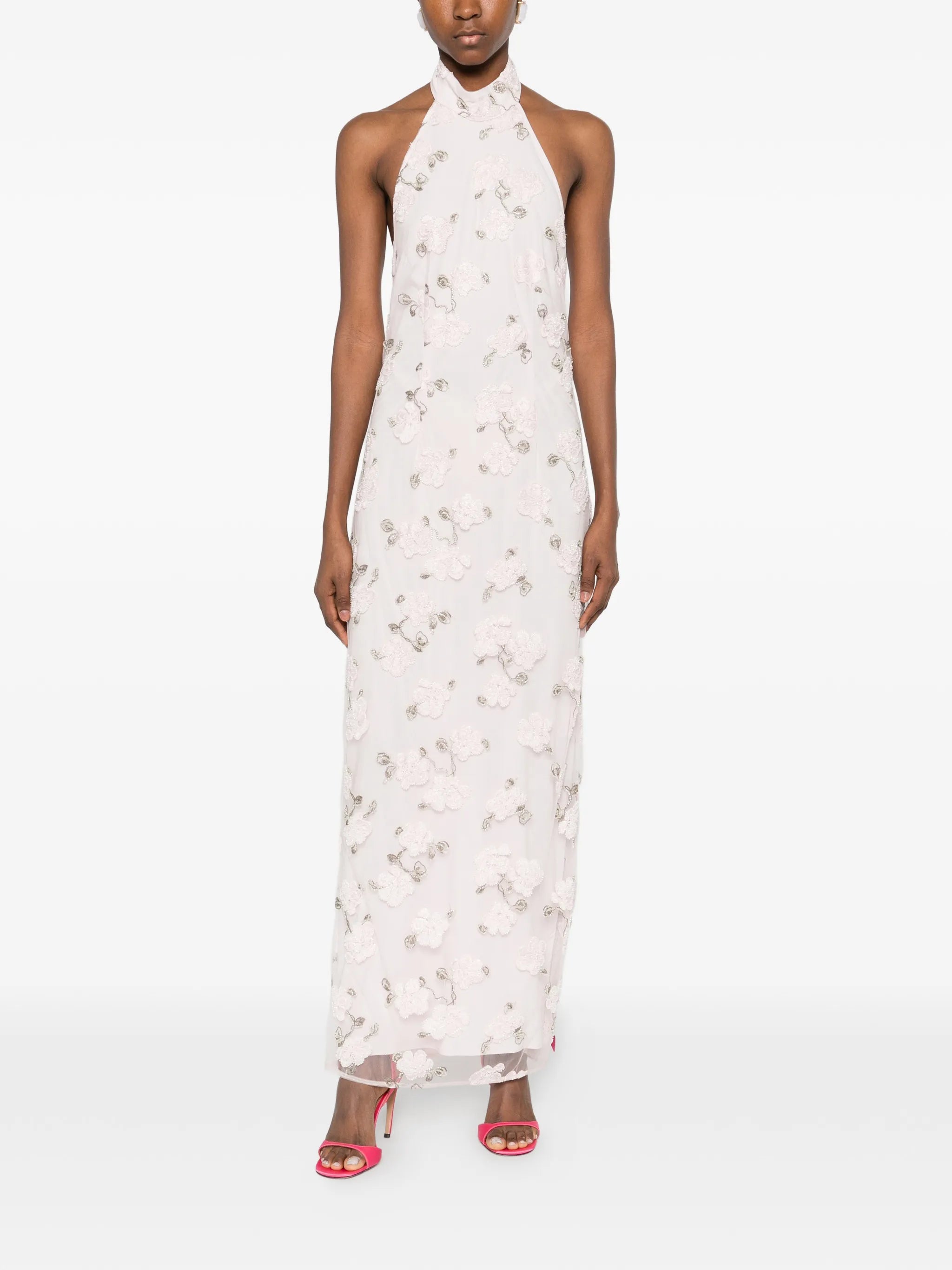 halter-neck maxi dress