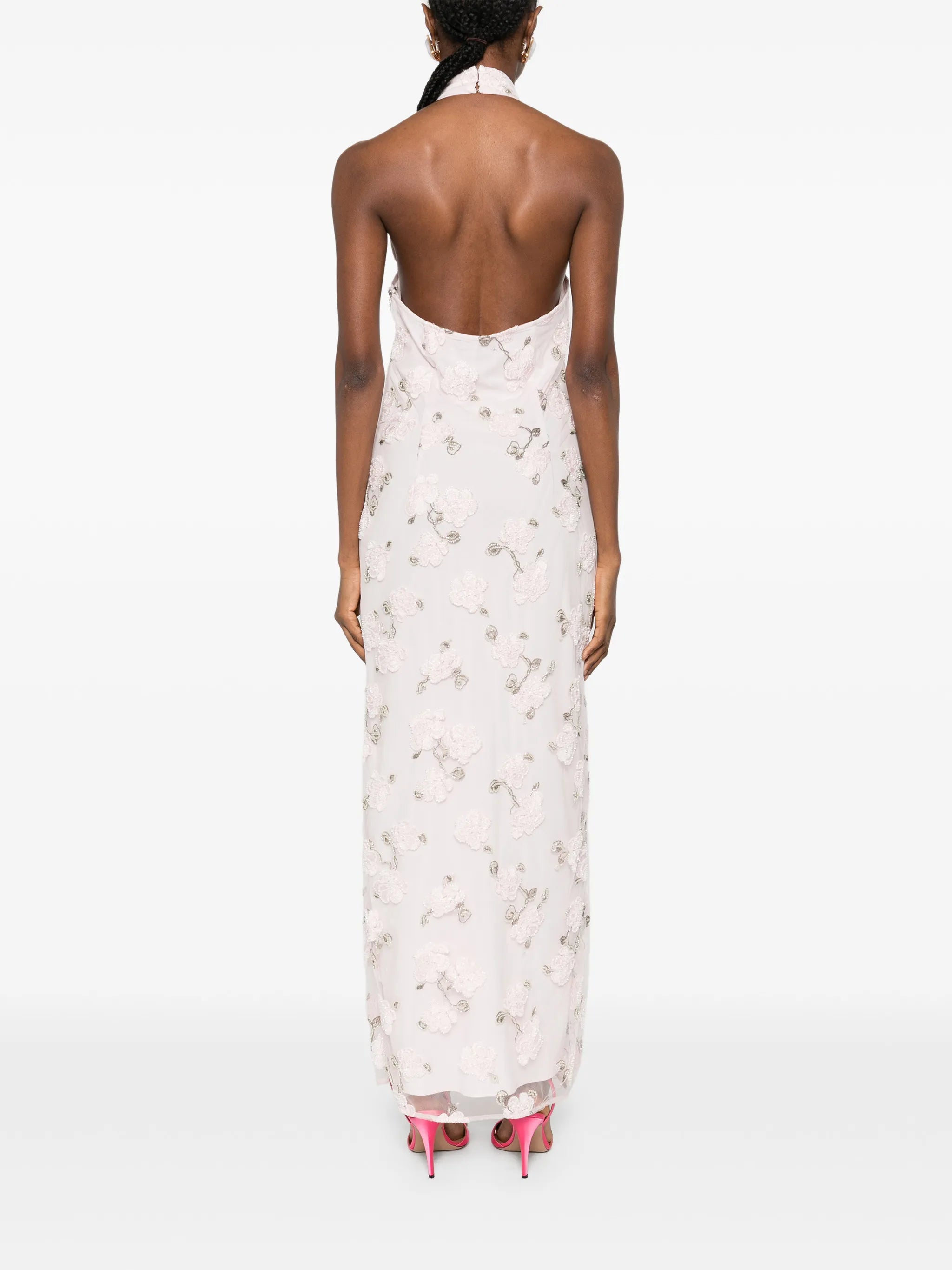 halter-neck maxi dress