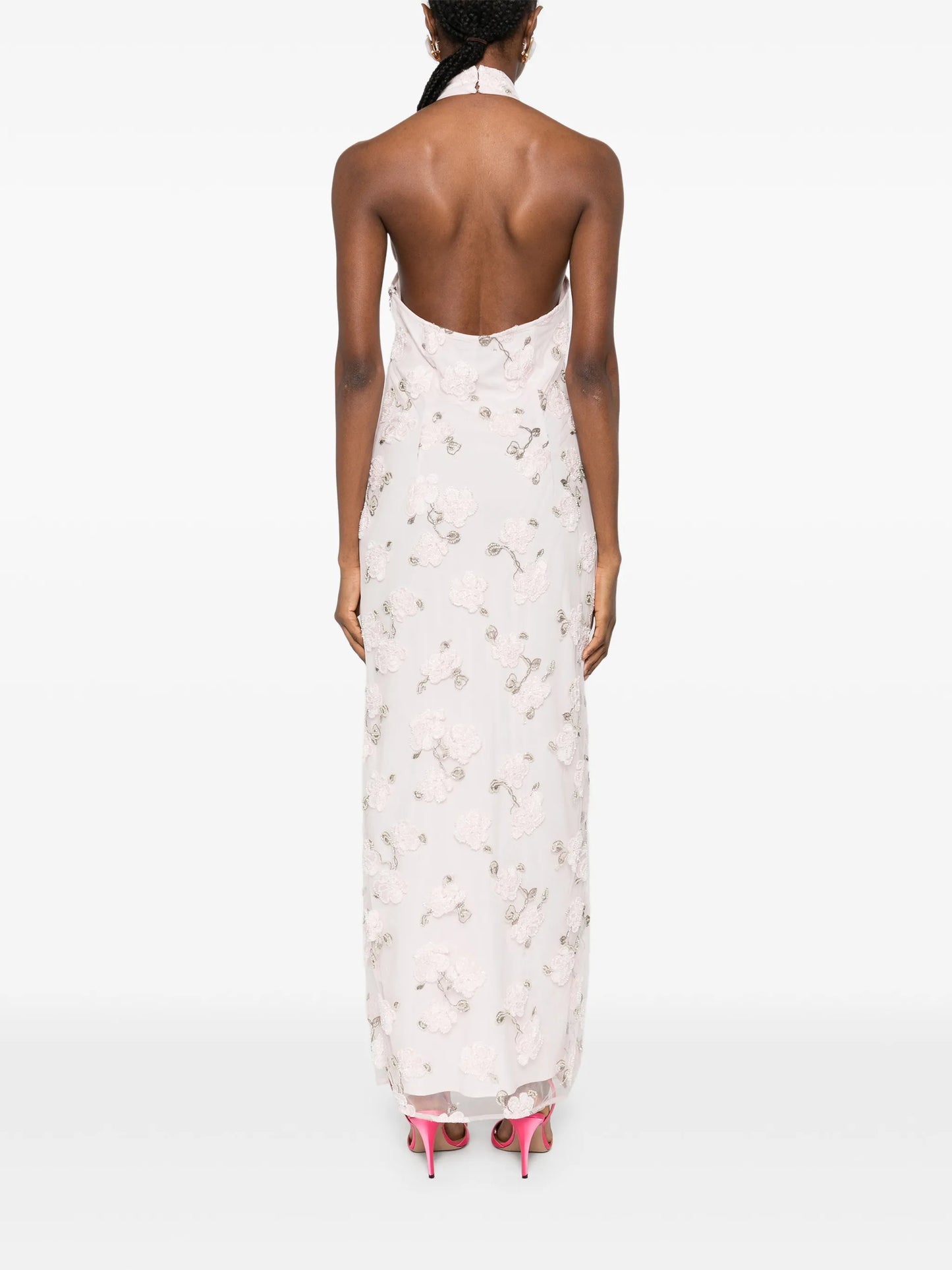 halter-neck maxi dress