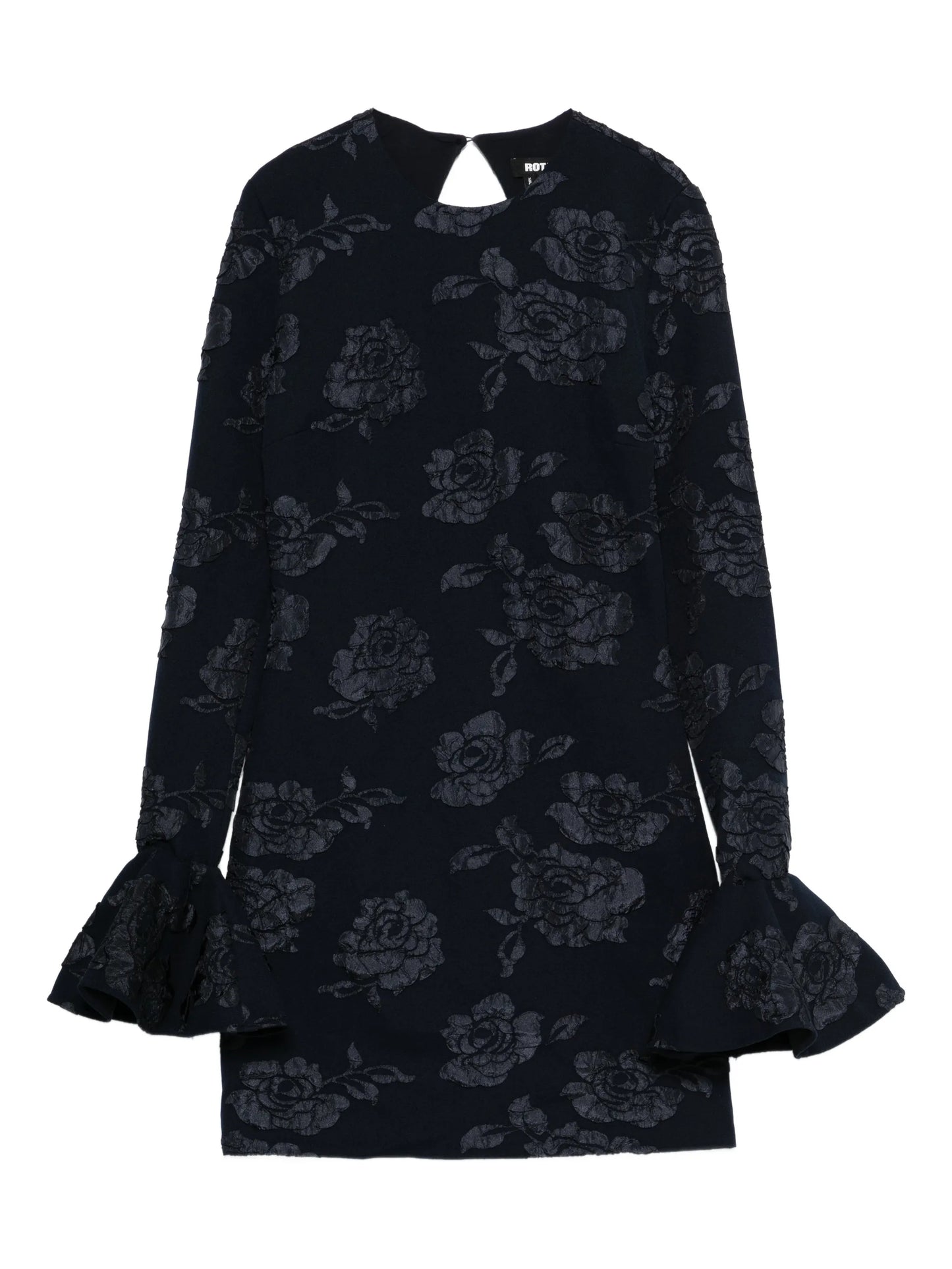 floral-motif mini dress