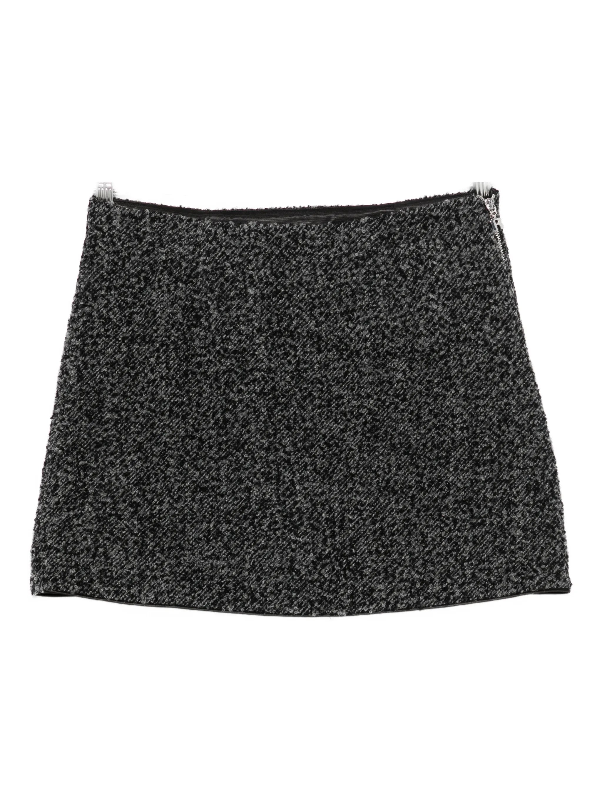 bouclé mini skirt
