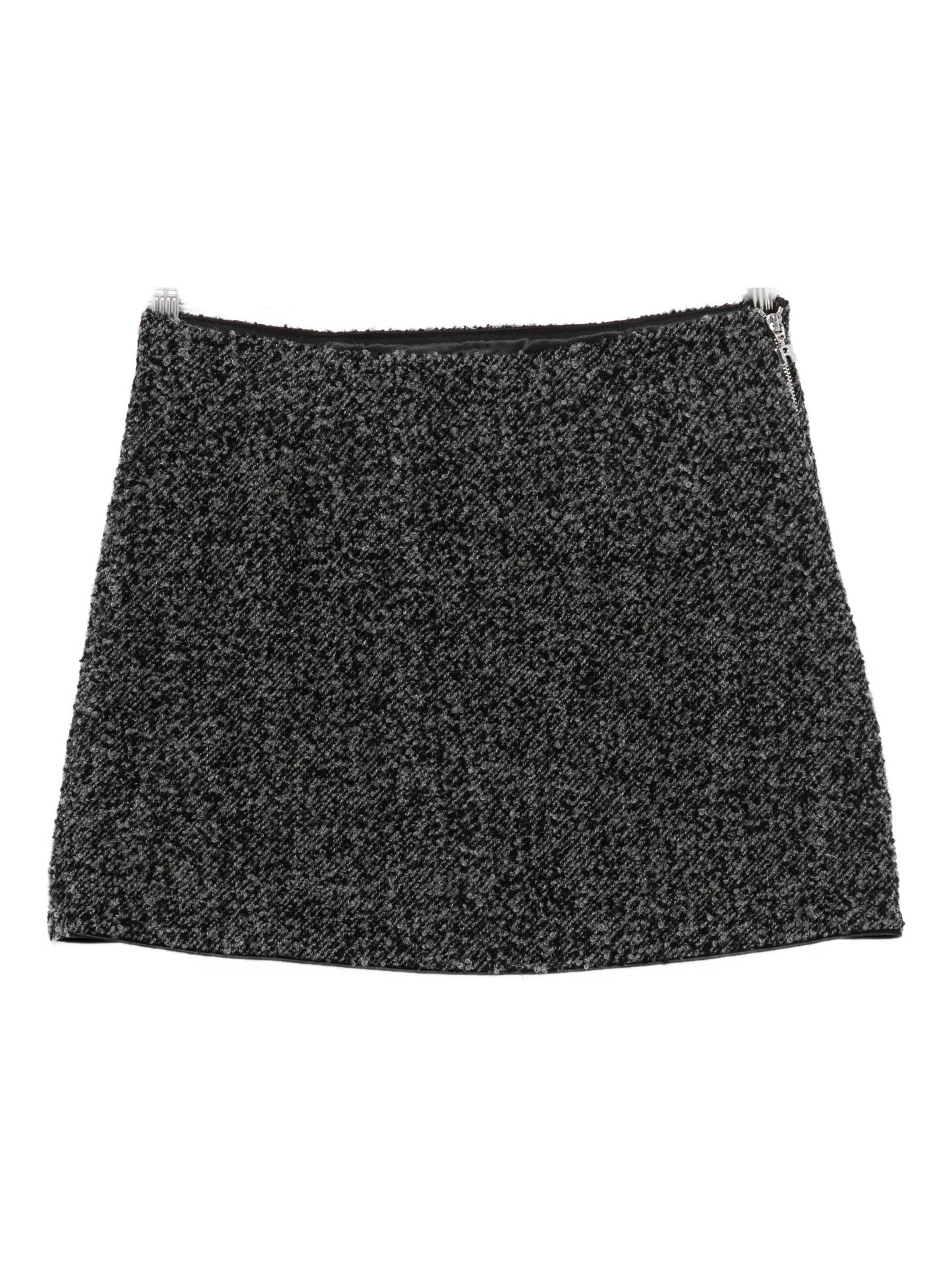 bouclé mini skirt
