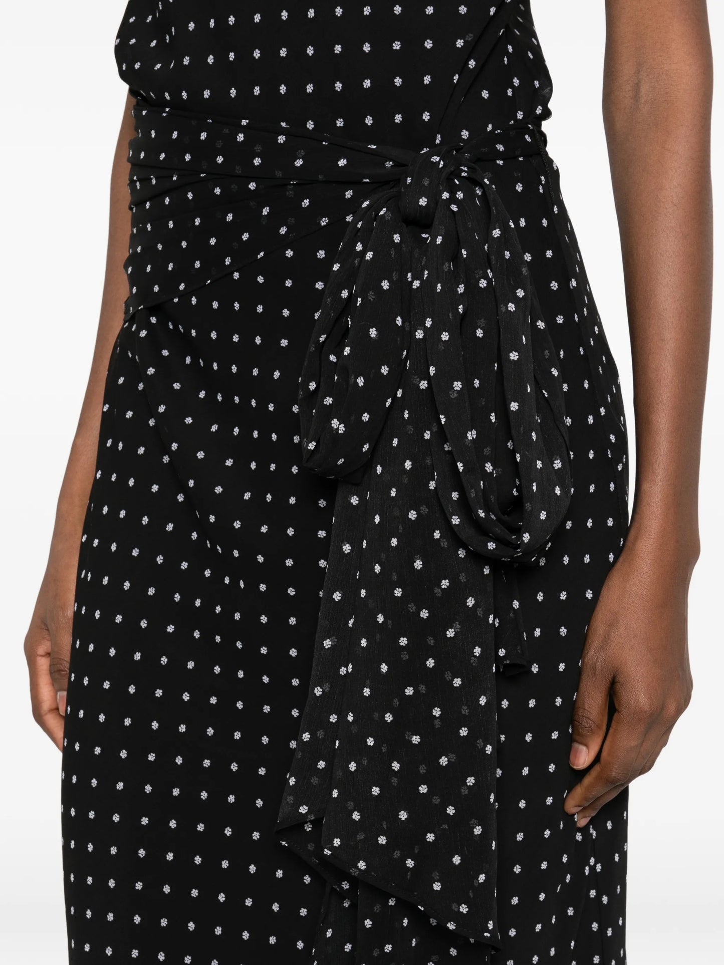 Tie Polka Dot Maxi Dress