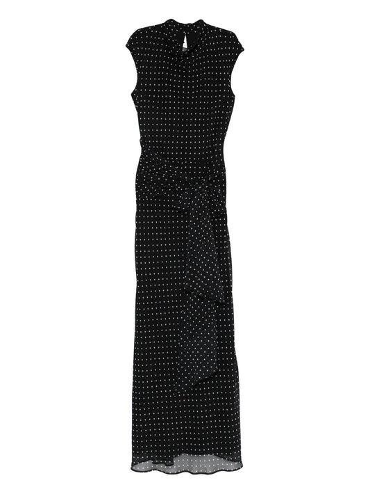 Tie Polka Dot Maxi Dress