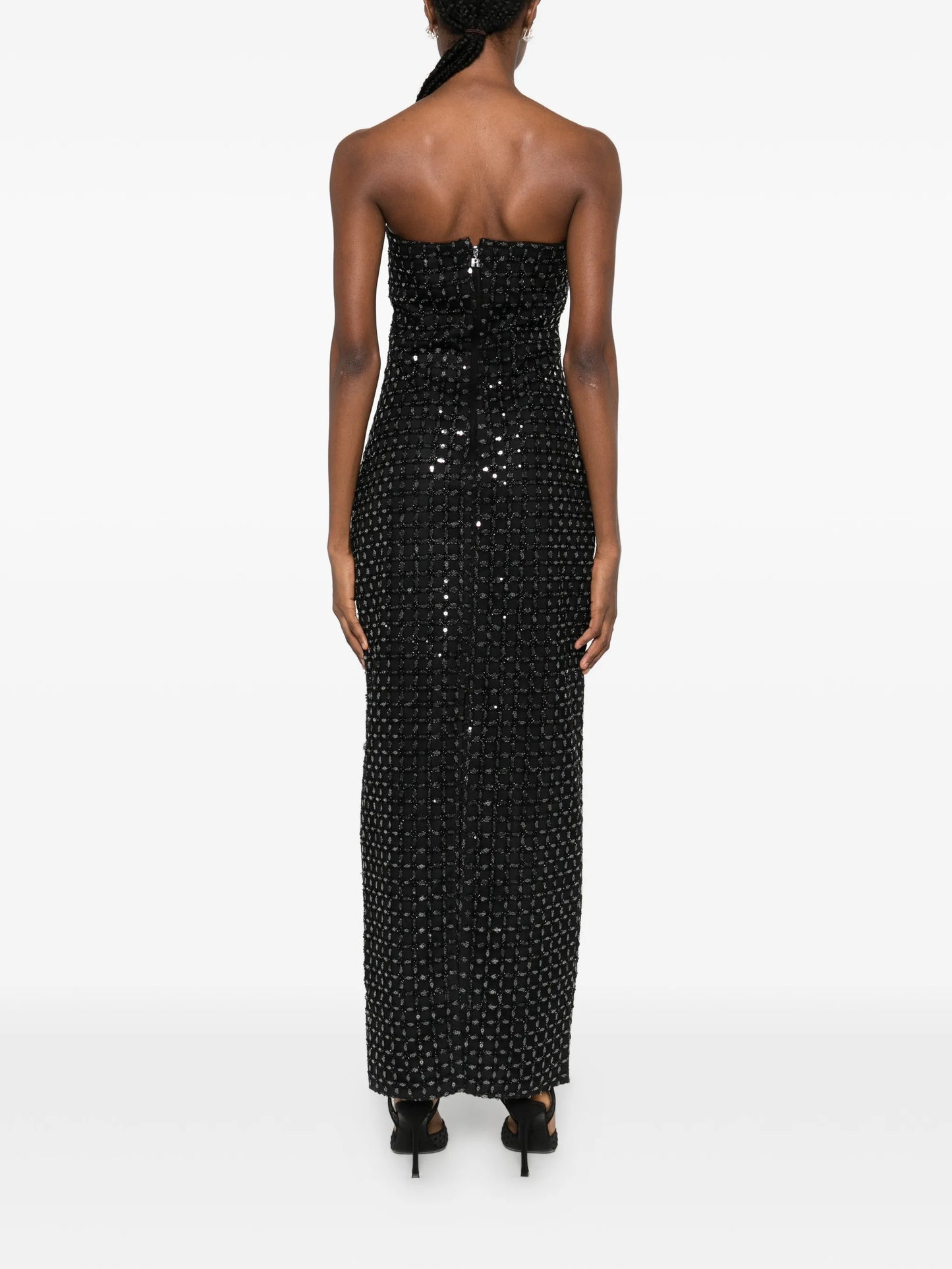 beaded-embellishment maxi dress