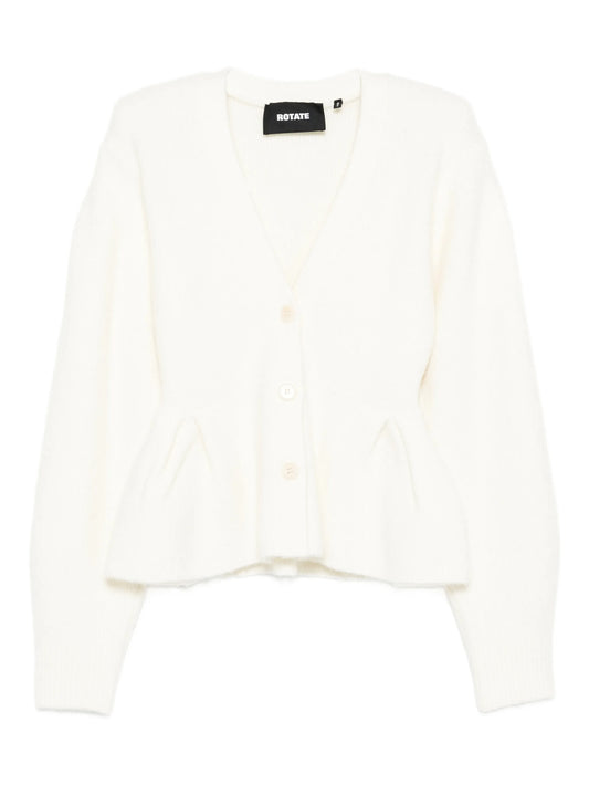 peplum V-neck cardigan