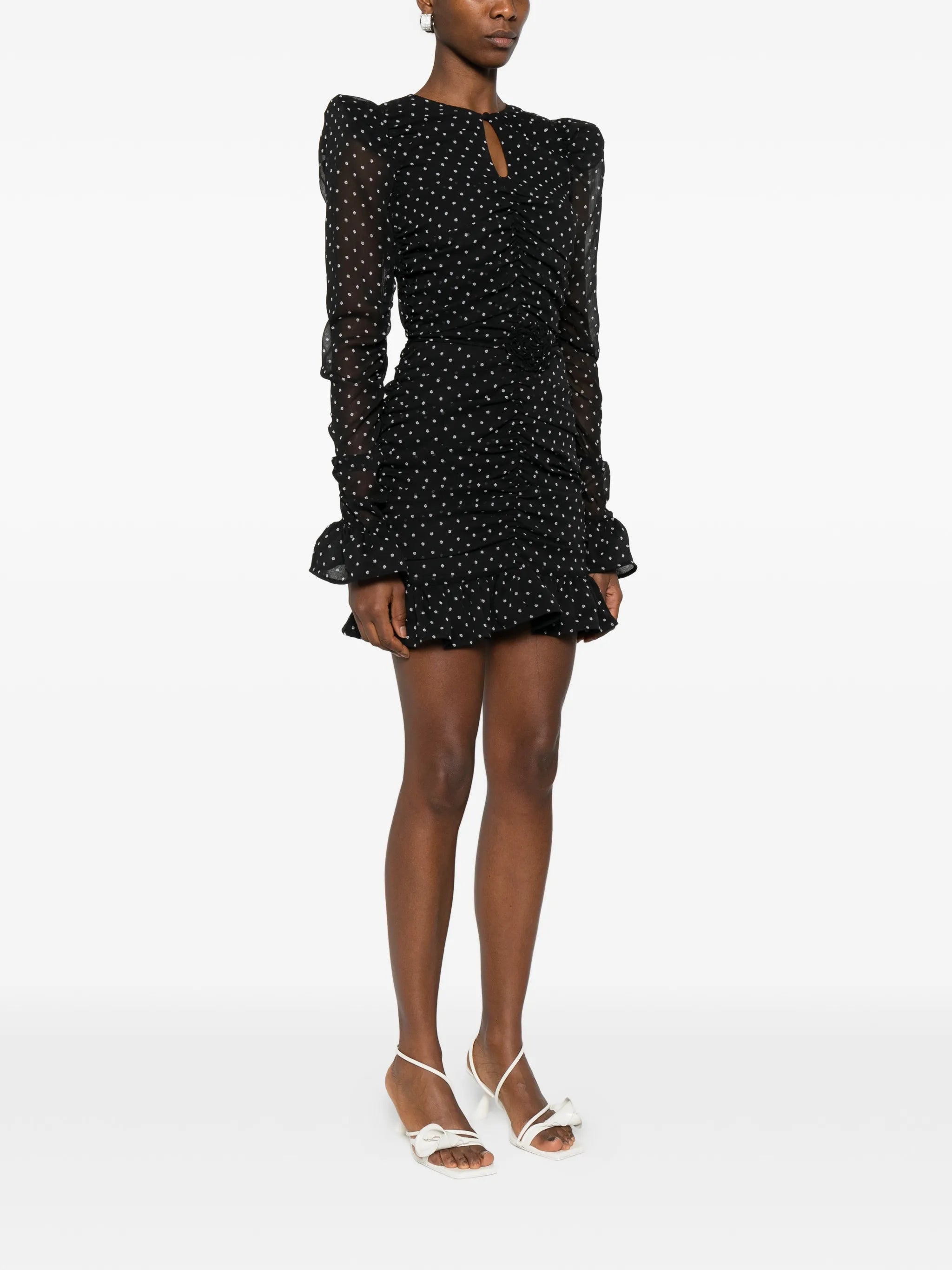 floral-dot mini dress