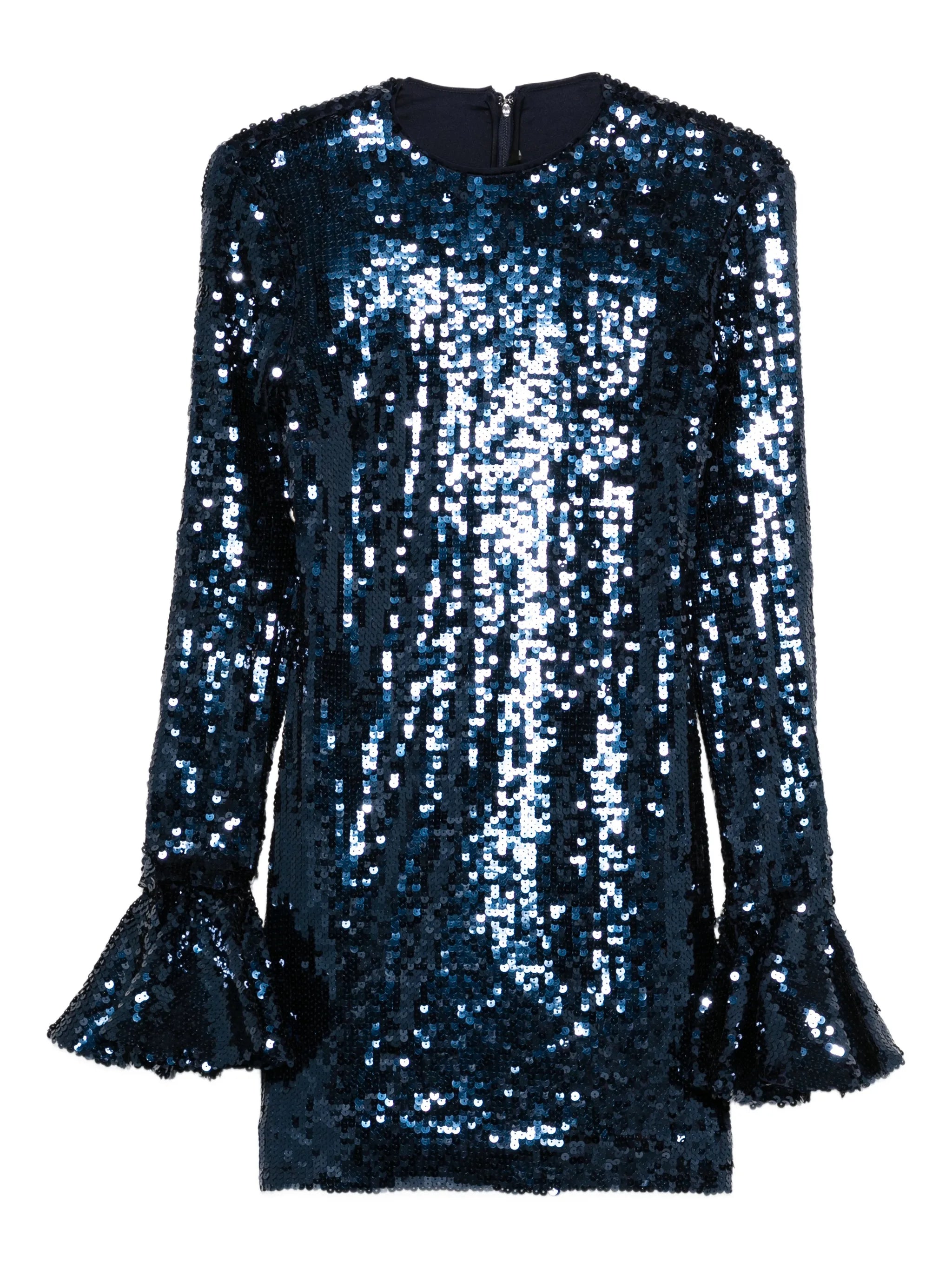 sequin long-sleeve mini dress