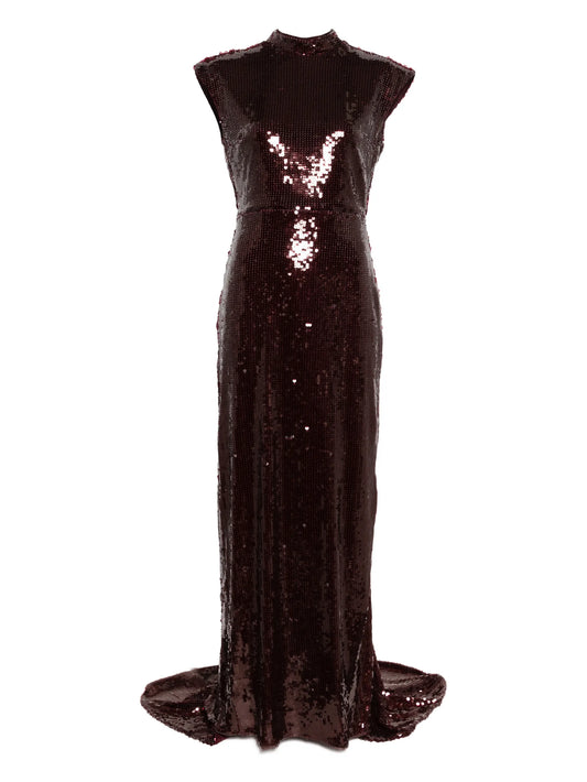 cap-sleeve maxi dress