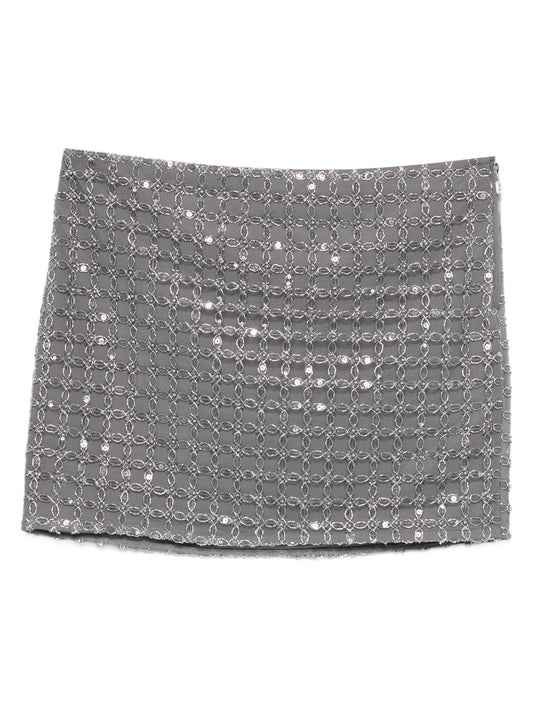 beaded mini skirt