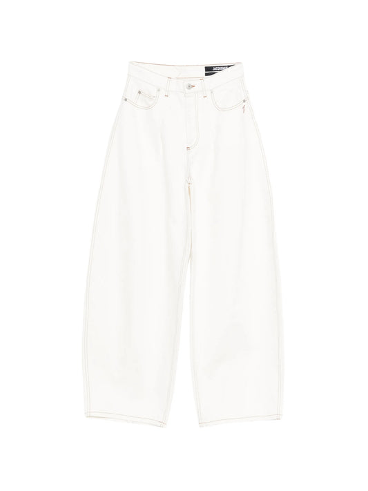 The Ovalo de-Nîmes high-waisted curved jeans