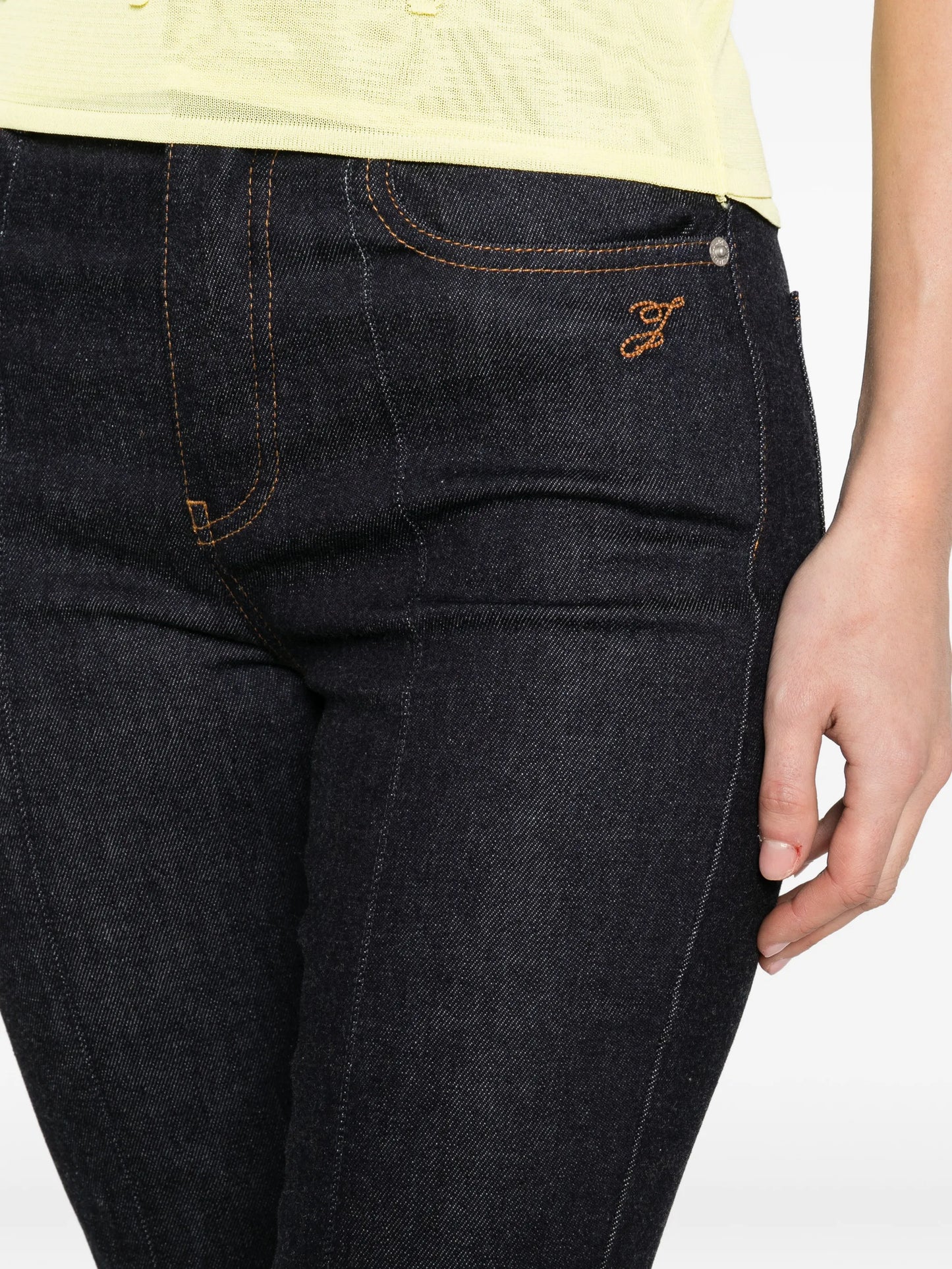 The De-Nimes five-pocket denim capris