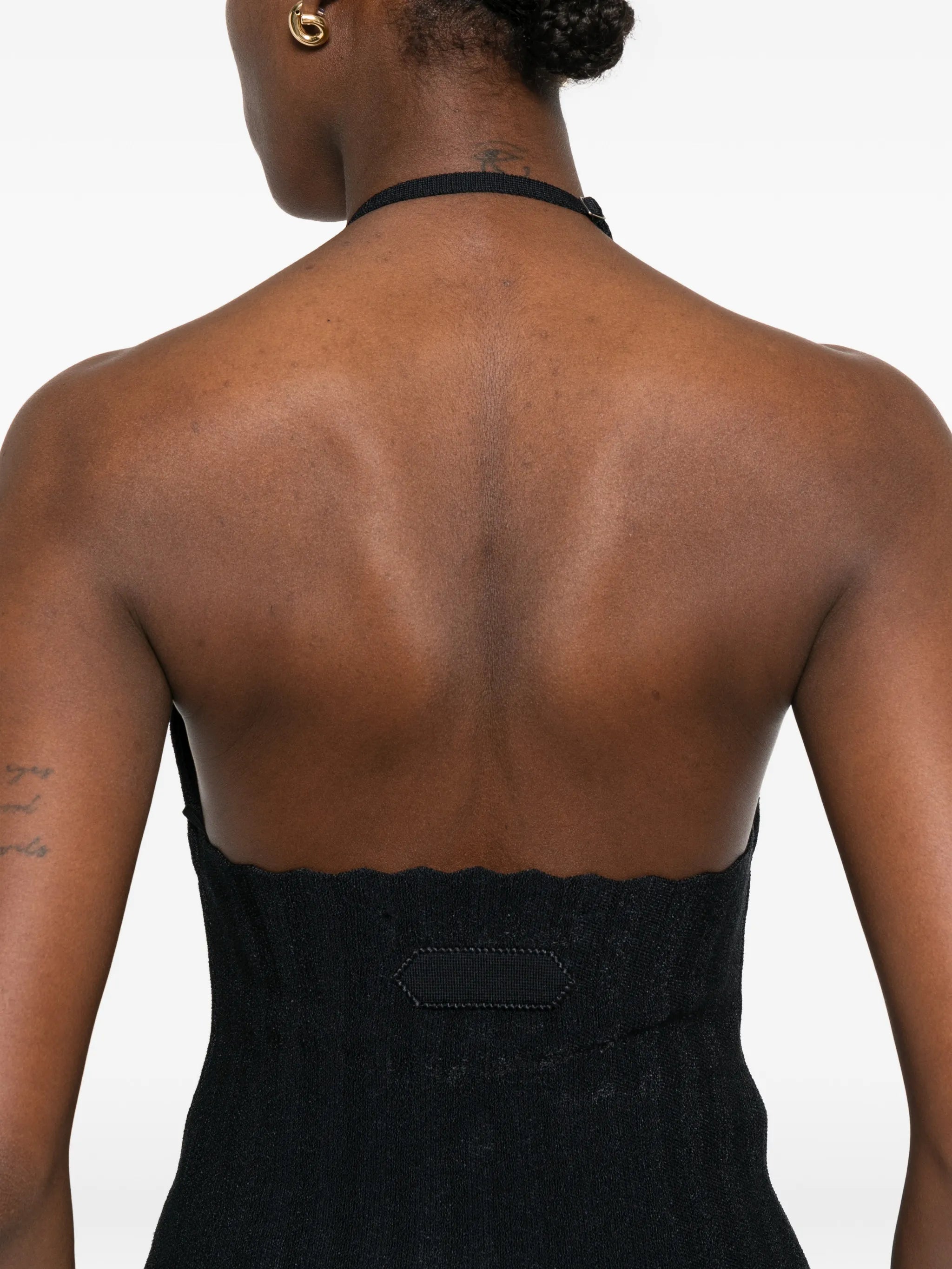 The Tablier scalloped halter top