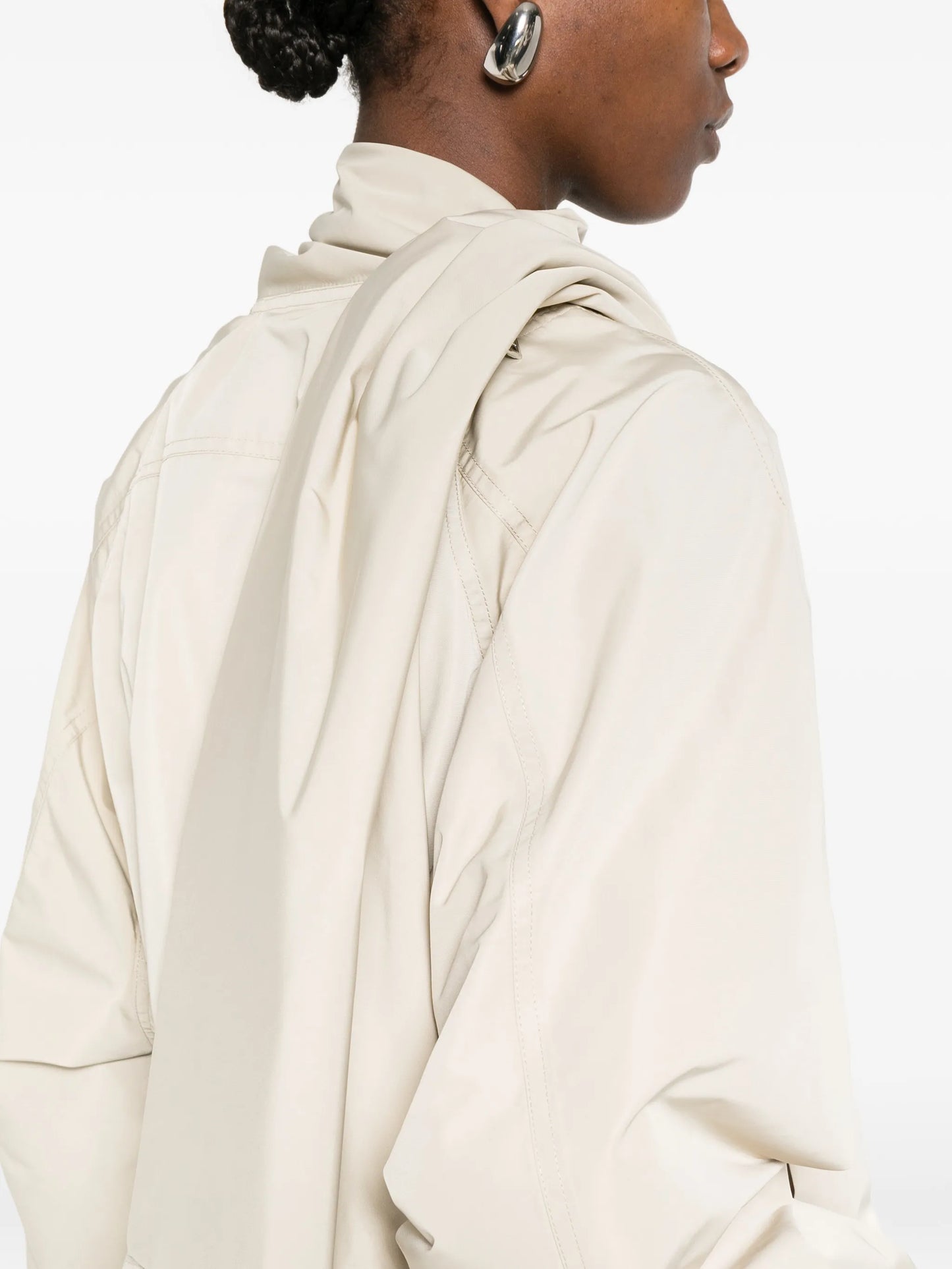 cropped scarf jacket