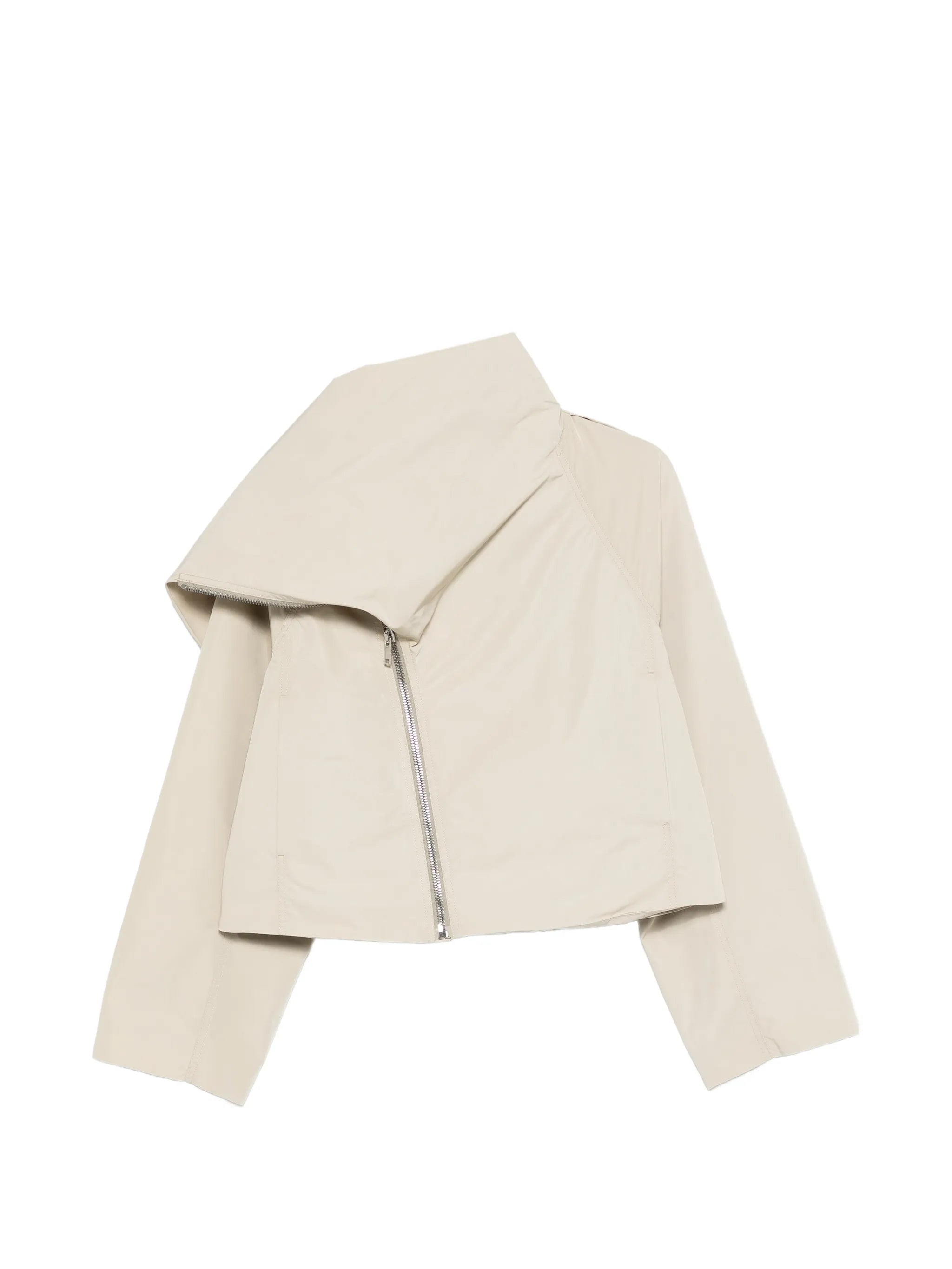 Temple Cropped Scarf Flight jacket in tech faille