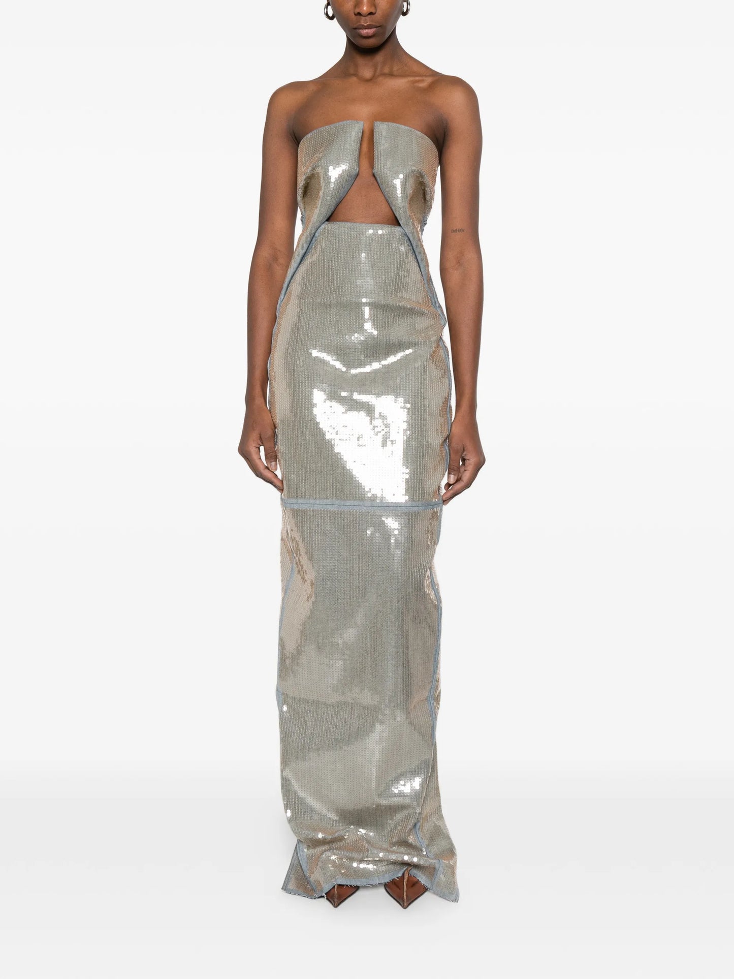 sequin-embellishment maxi dress