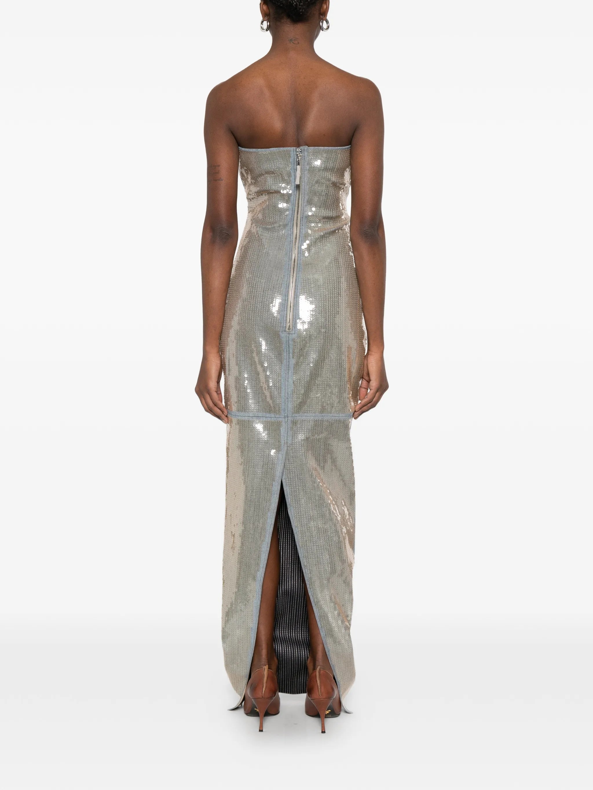 sequin-embellishment maxi dress