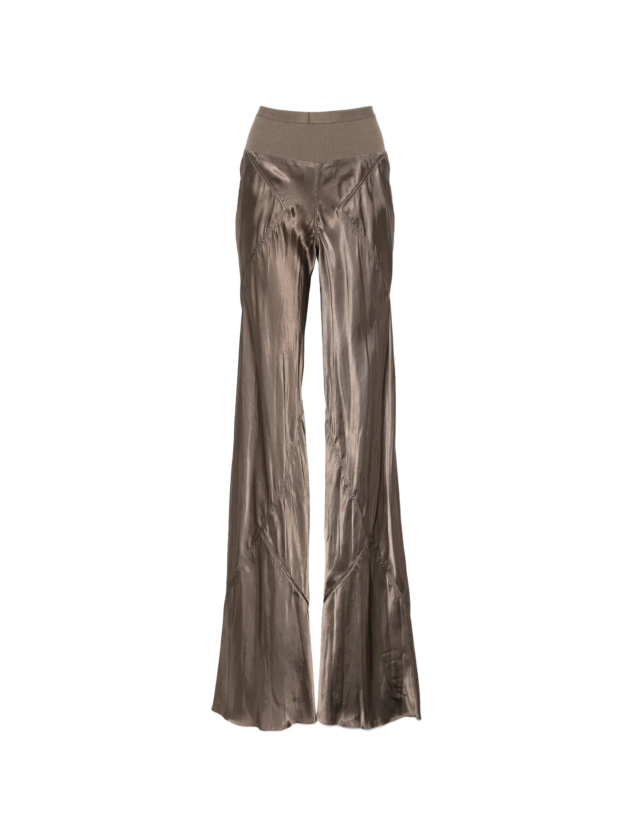 Bias wide leg trousers