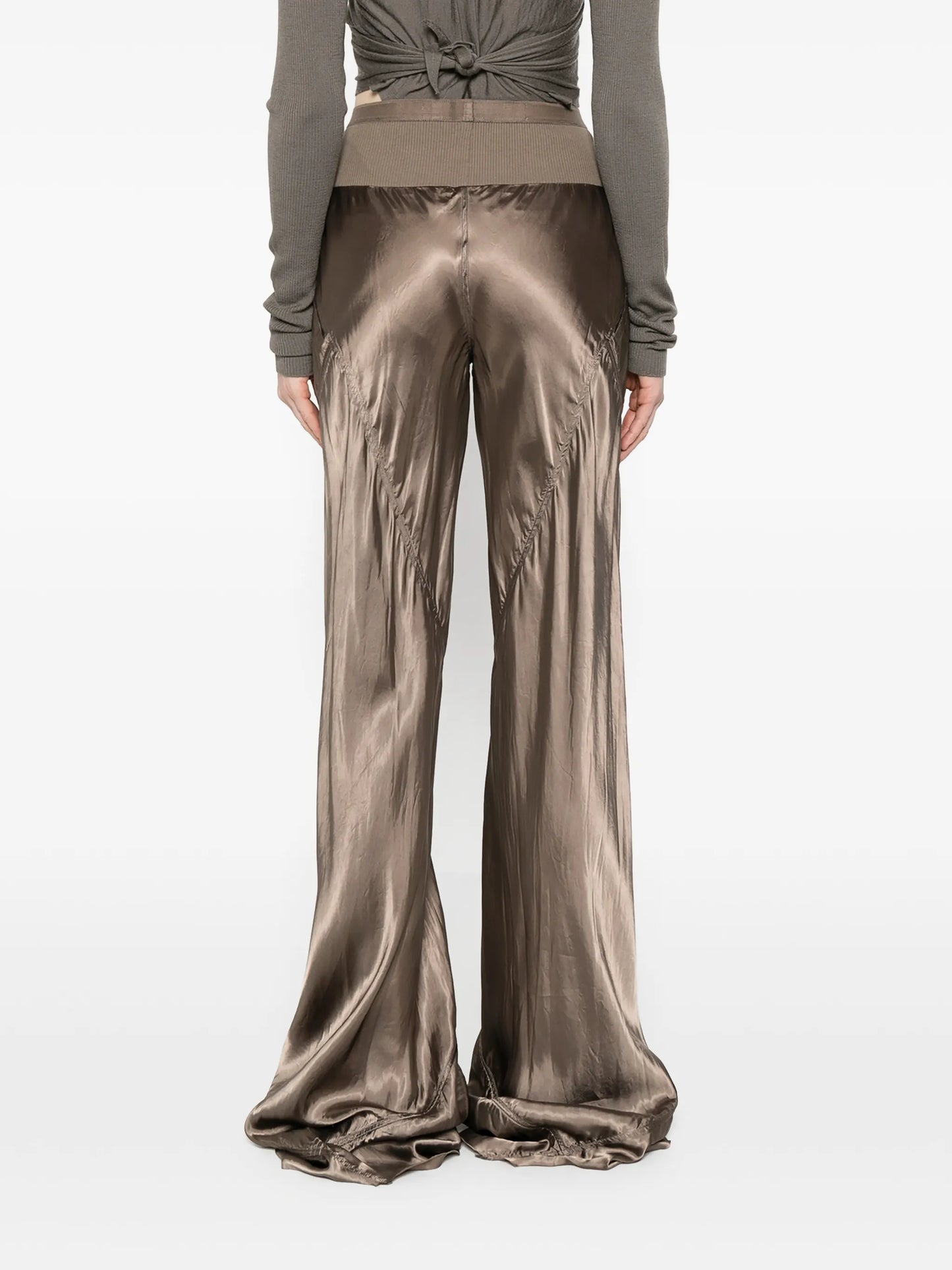 Bias wide leg trousers