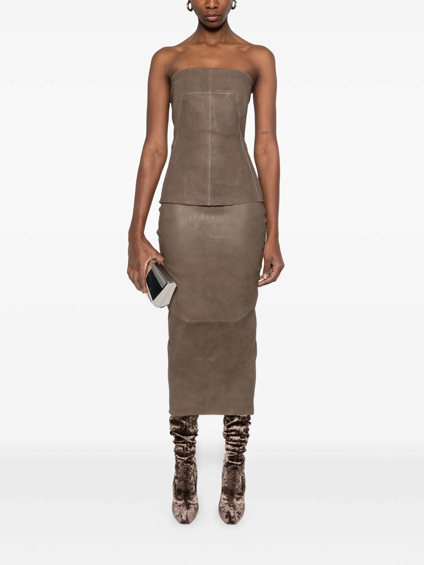 bustier leather top