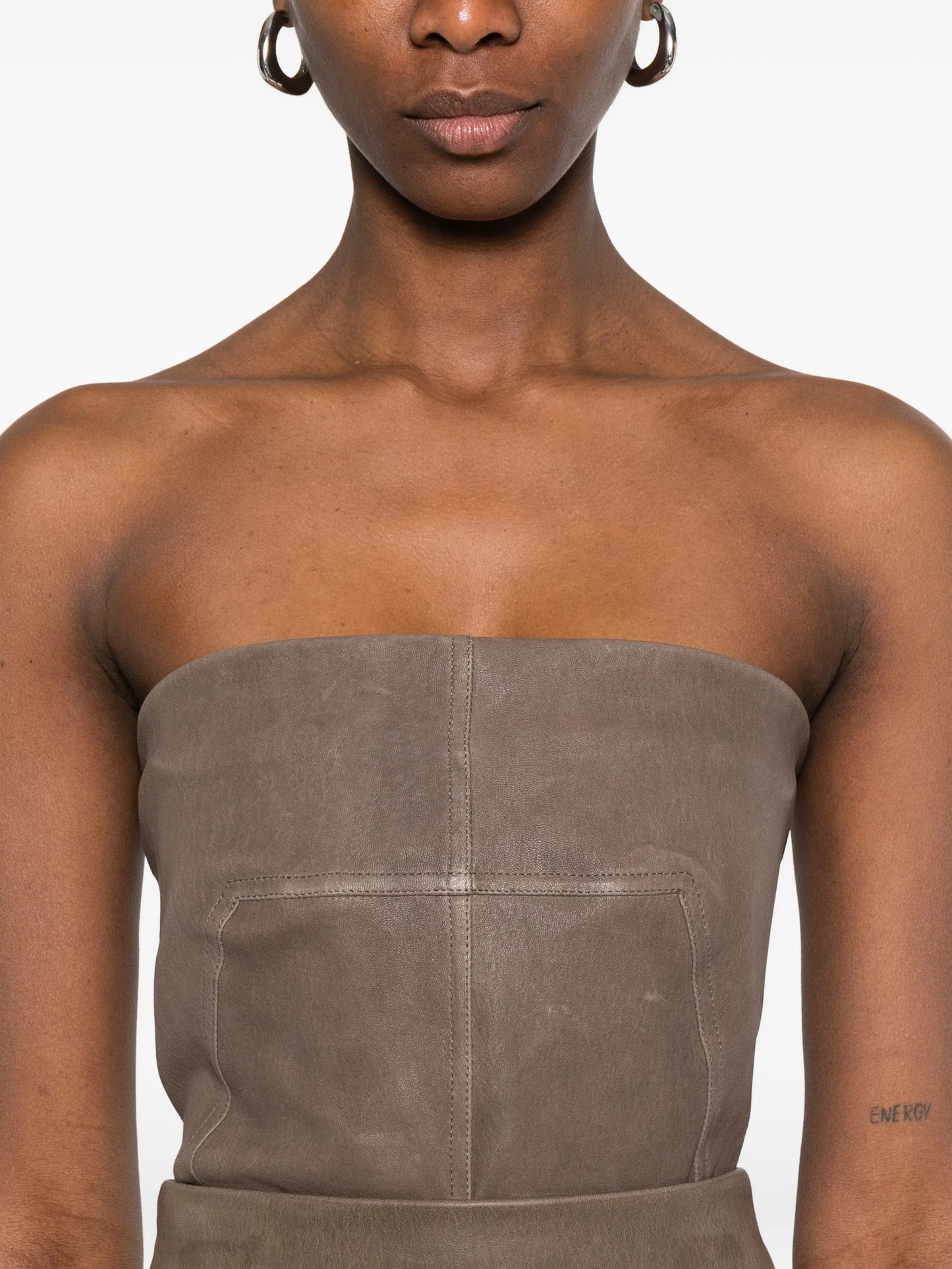 bustier leather top