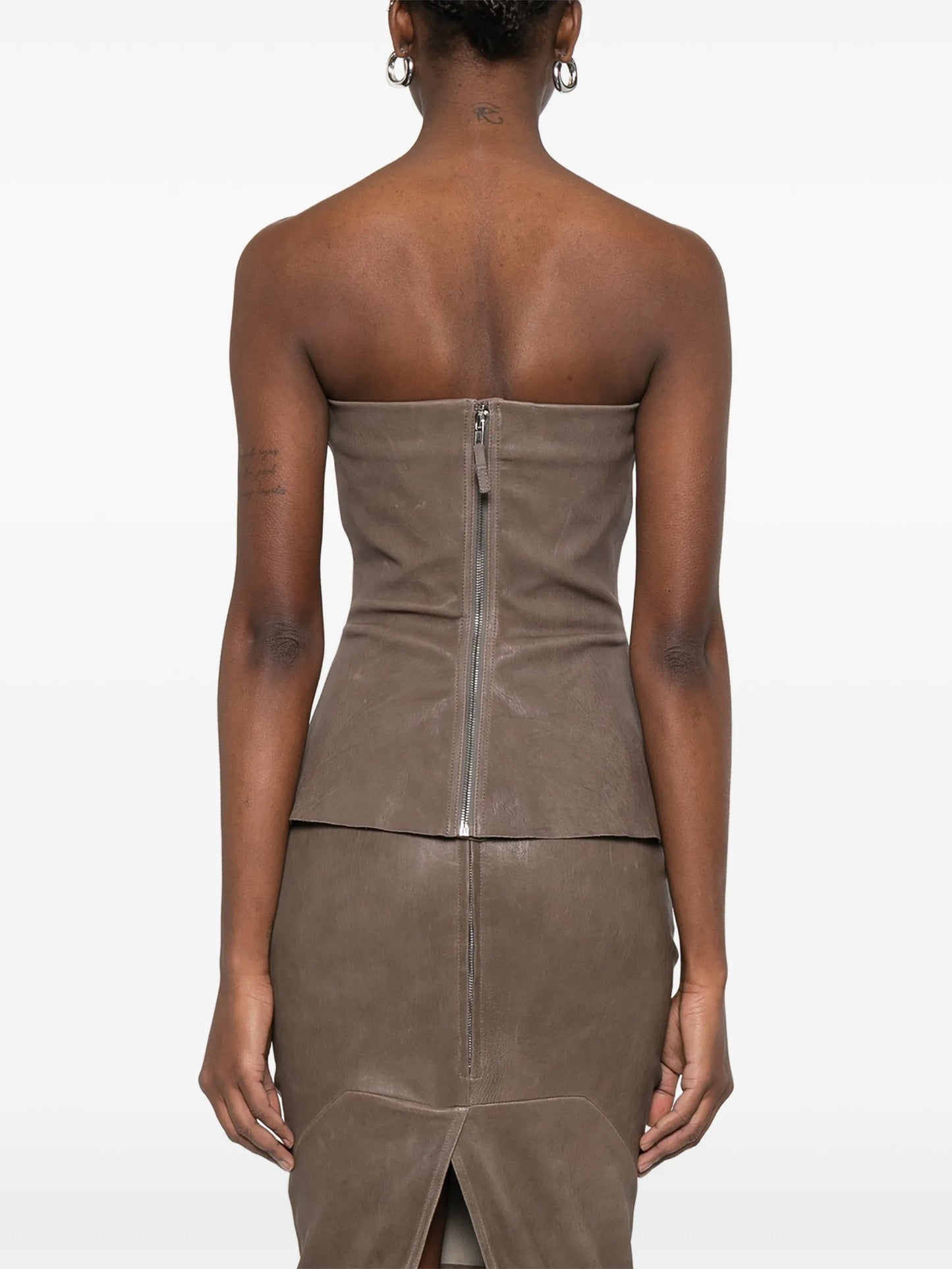 bustier leather top