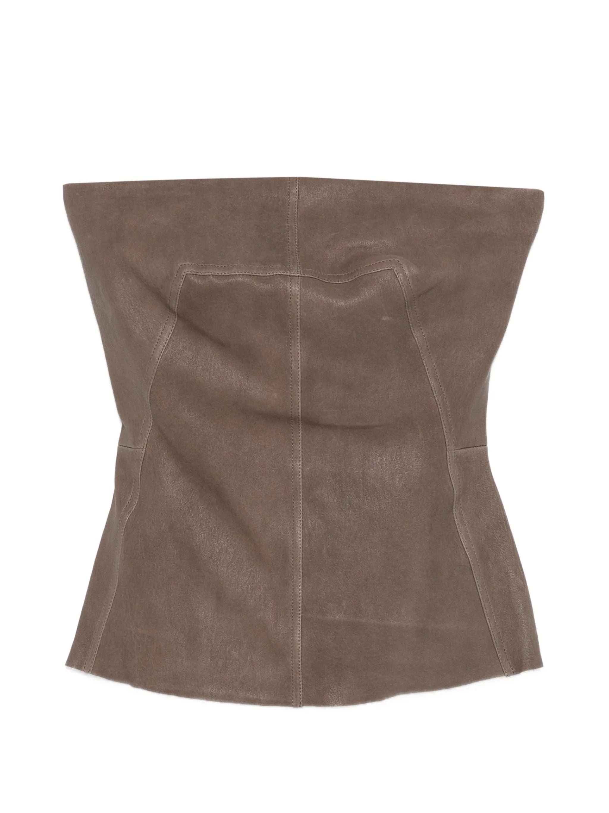 bustier leather top