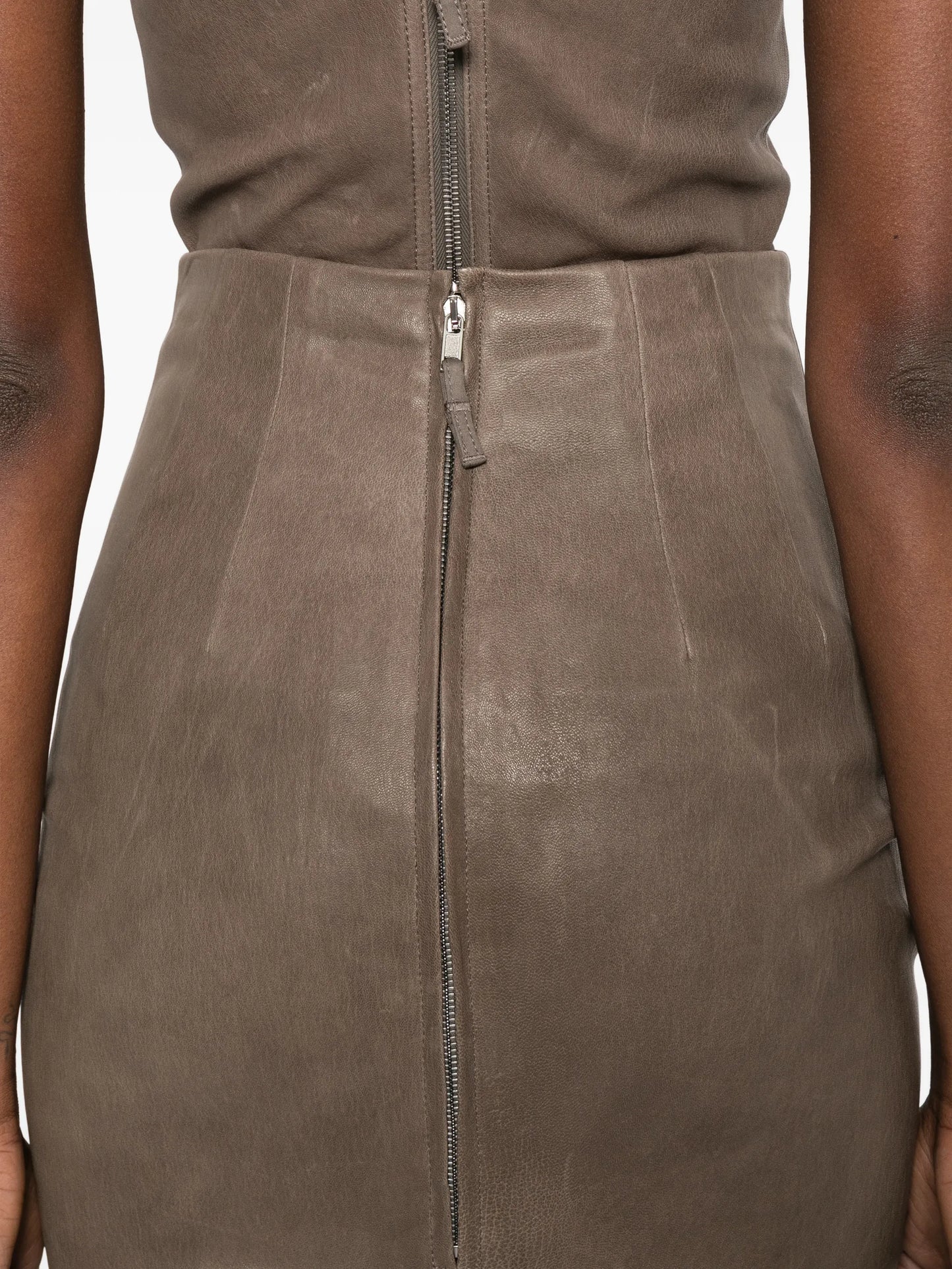 leather midi skirt