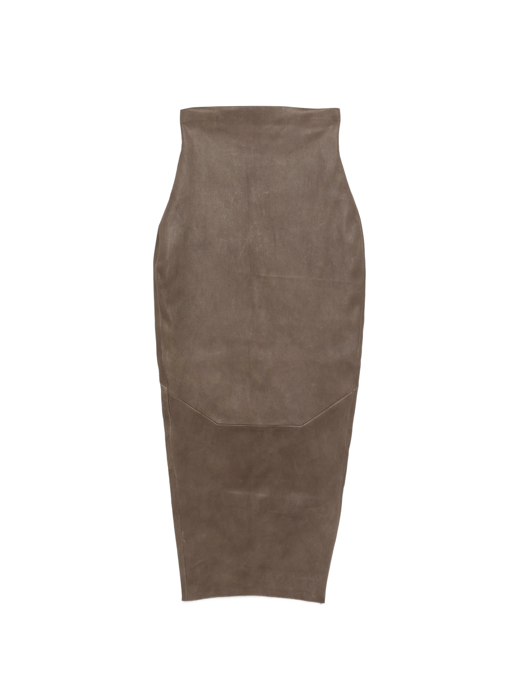 leather midi skirt