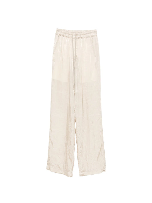 drawstring wide leg trousers