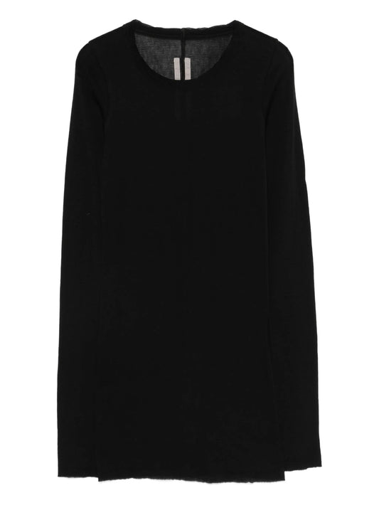 rib knit long-sleeved T-shirt