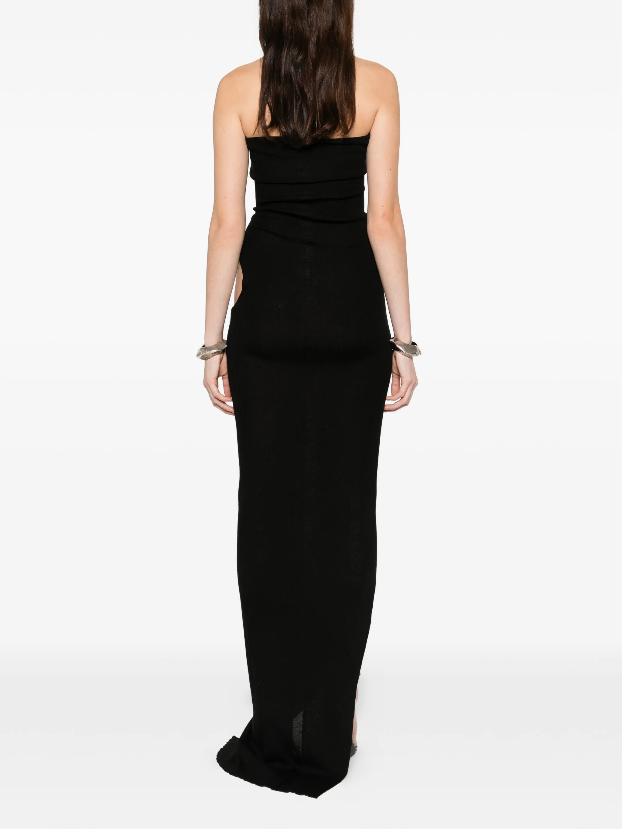 strapless asymmetric dress