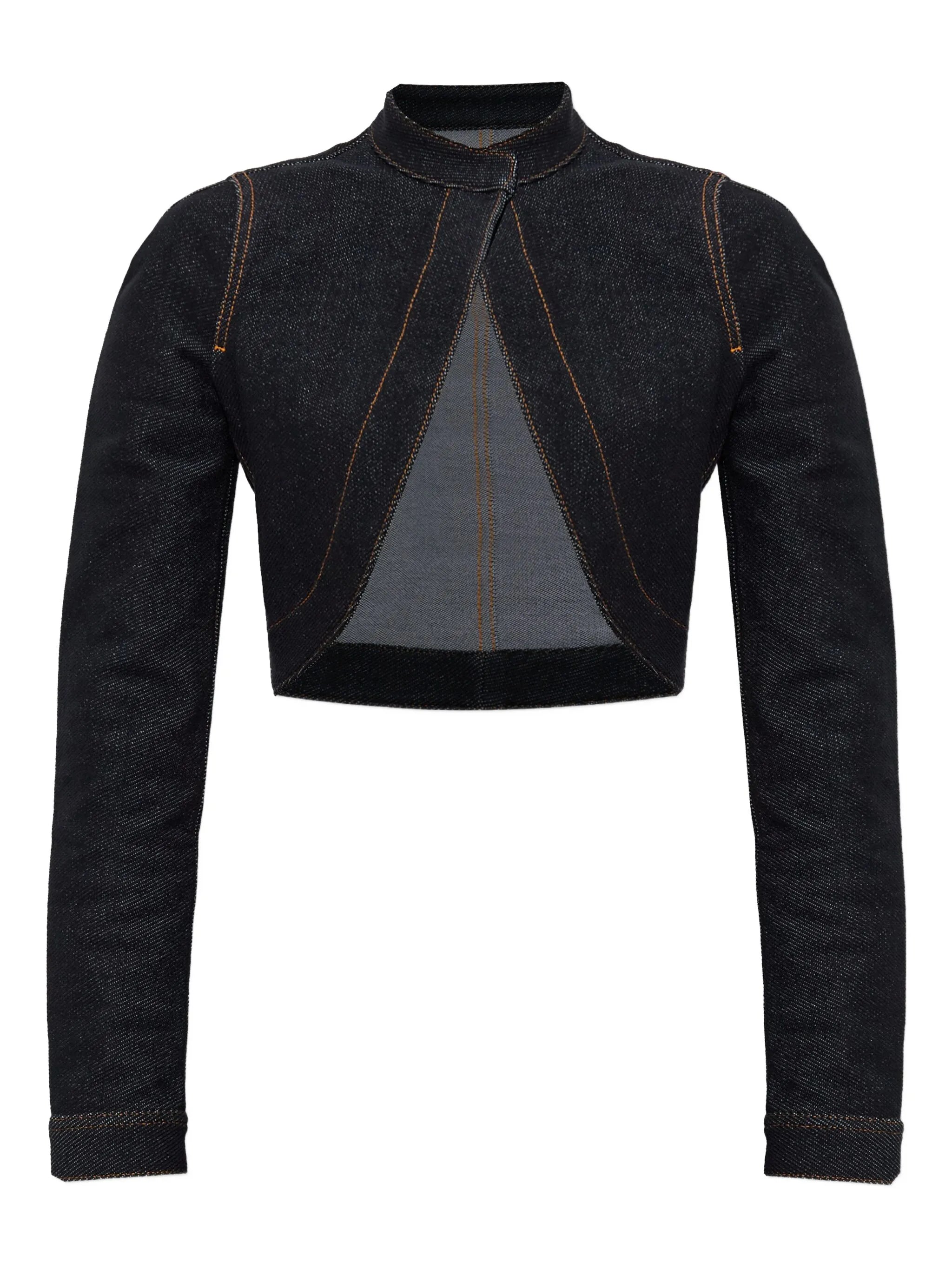 stand-collar denim jacket