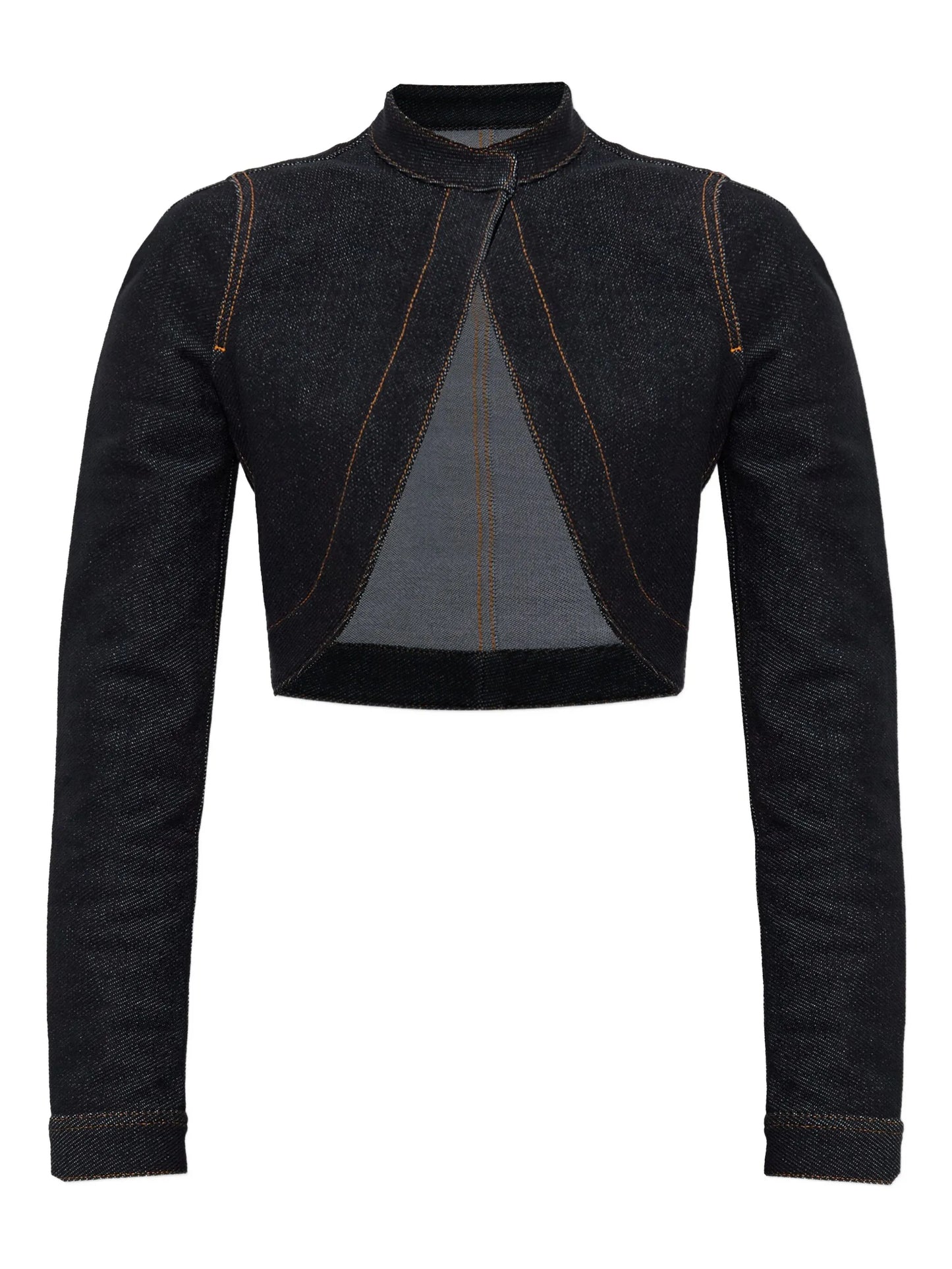 stand-collar denim jacket