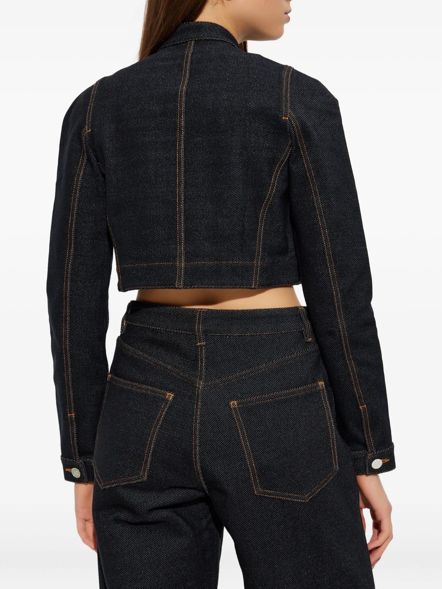 stand-collar denim jacket