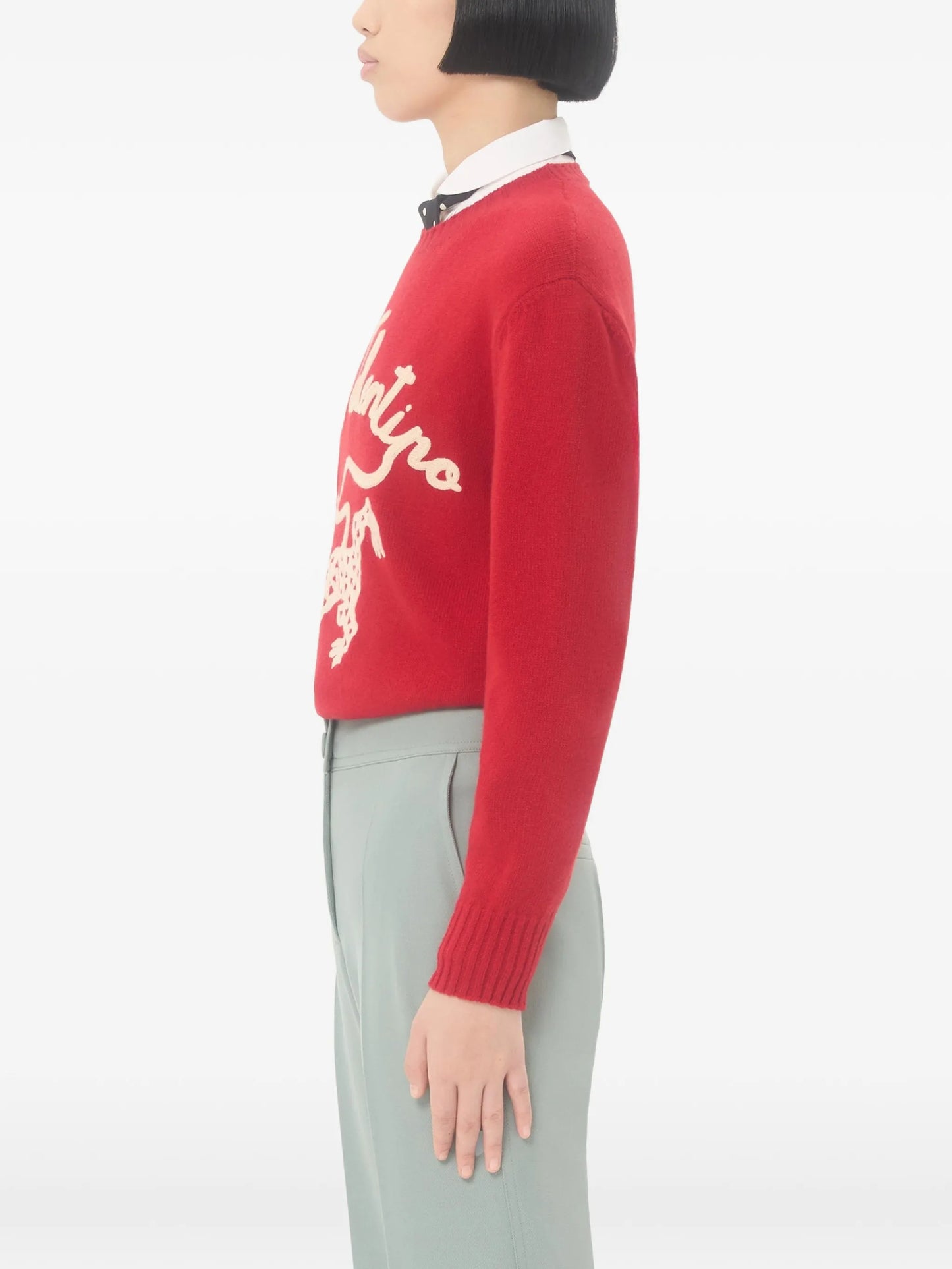 embroidered wool jumper