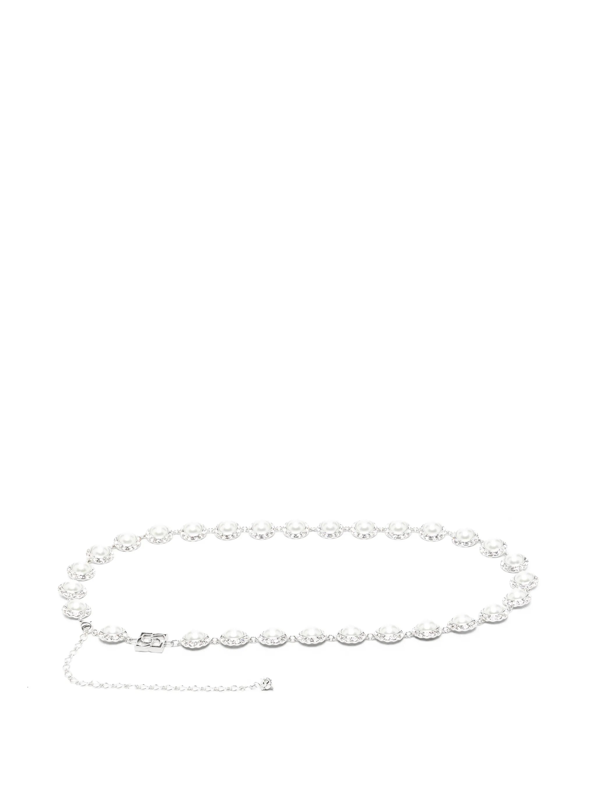 pearl-crystal chain belt