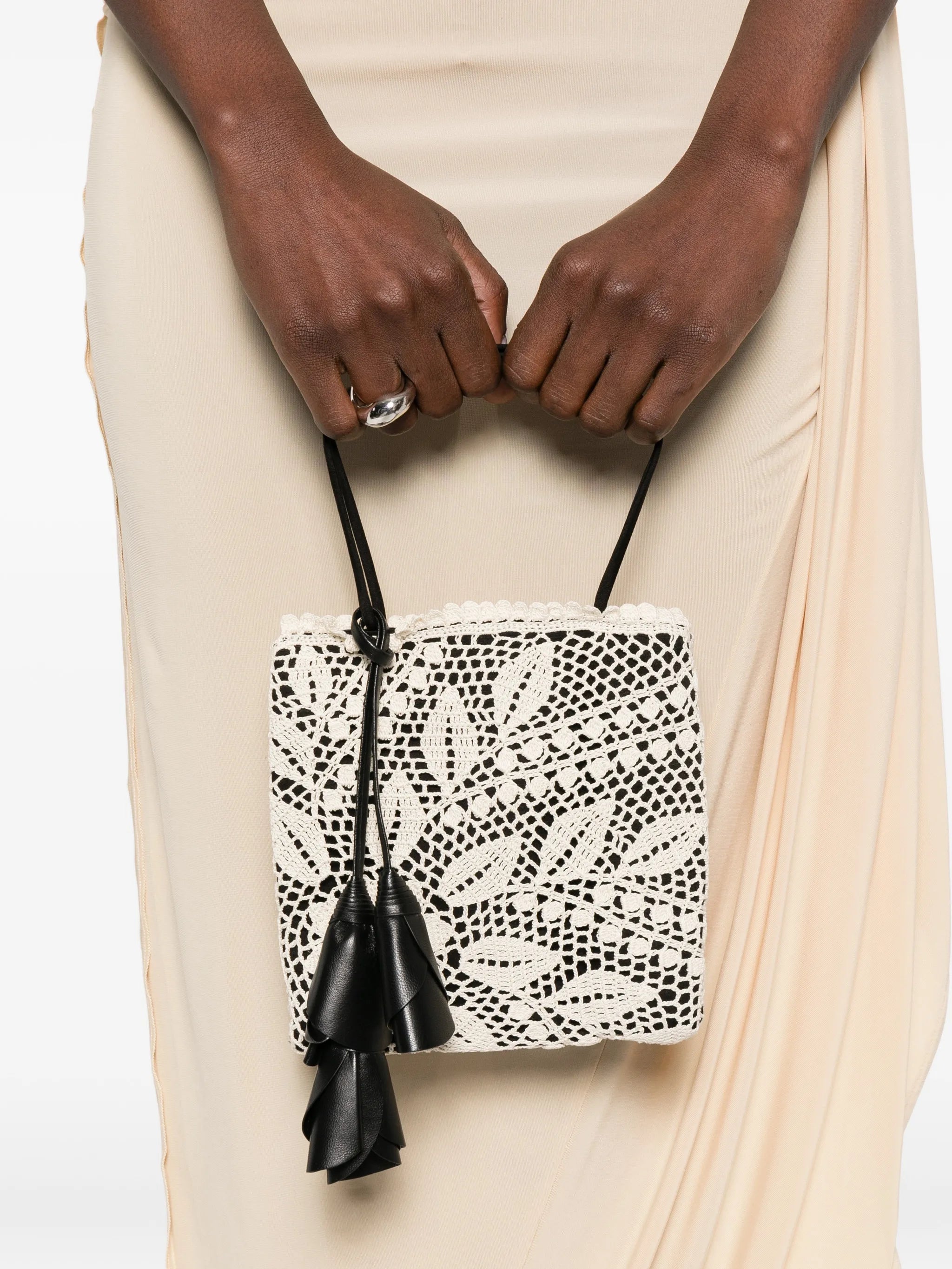 Julia crochet top-handle bag