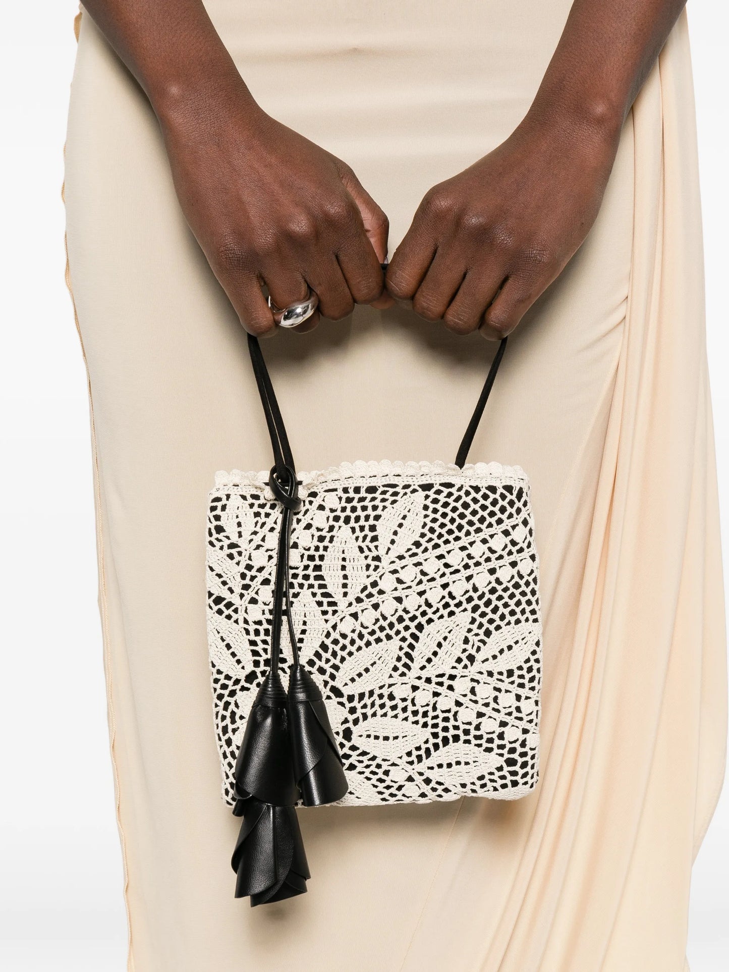 Julia crochet top-handle bag