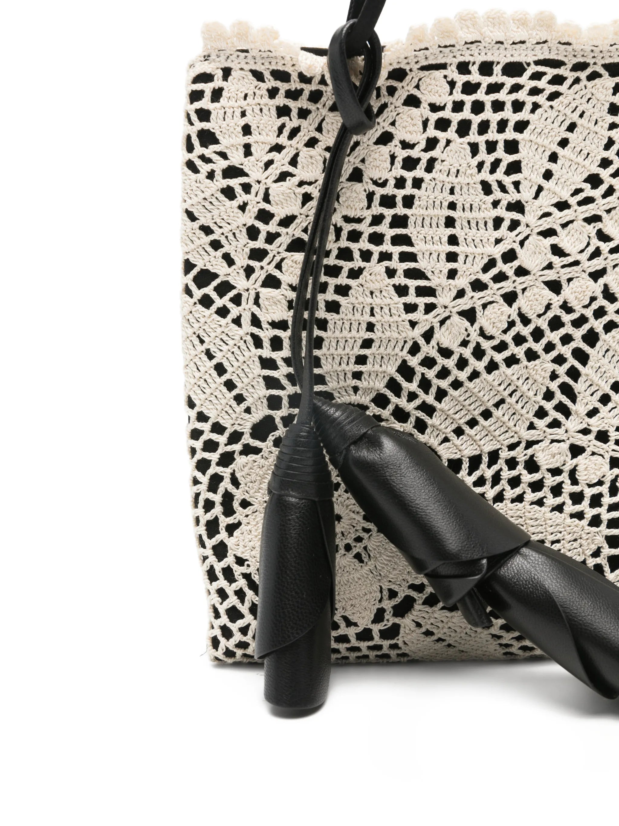 Julia crochet top-handle bag